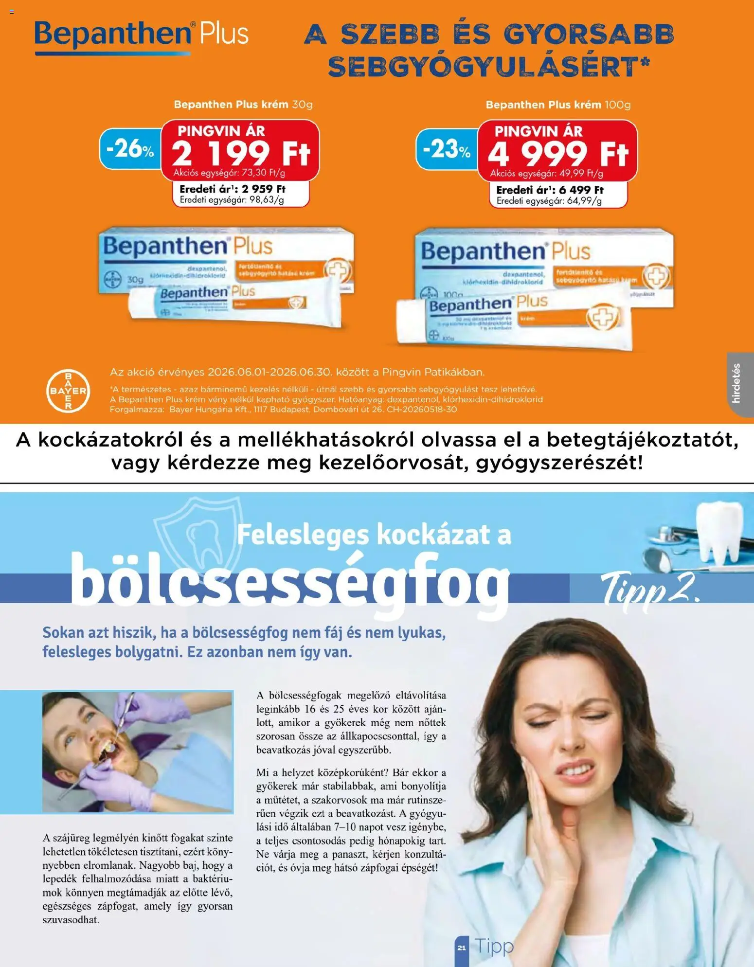 Pingvin Patika akciós ujság - amely érvényes a következő dátumtól: 01.06.2026 | Oldal: 21