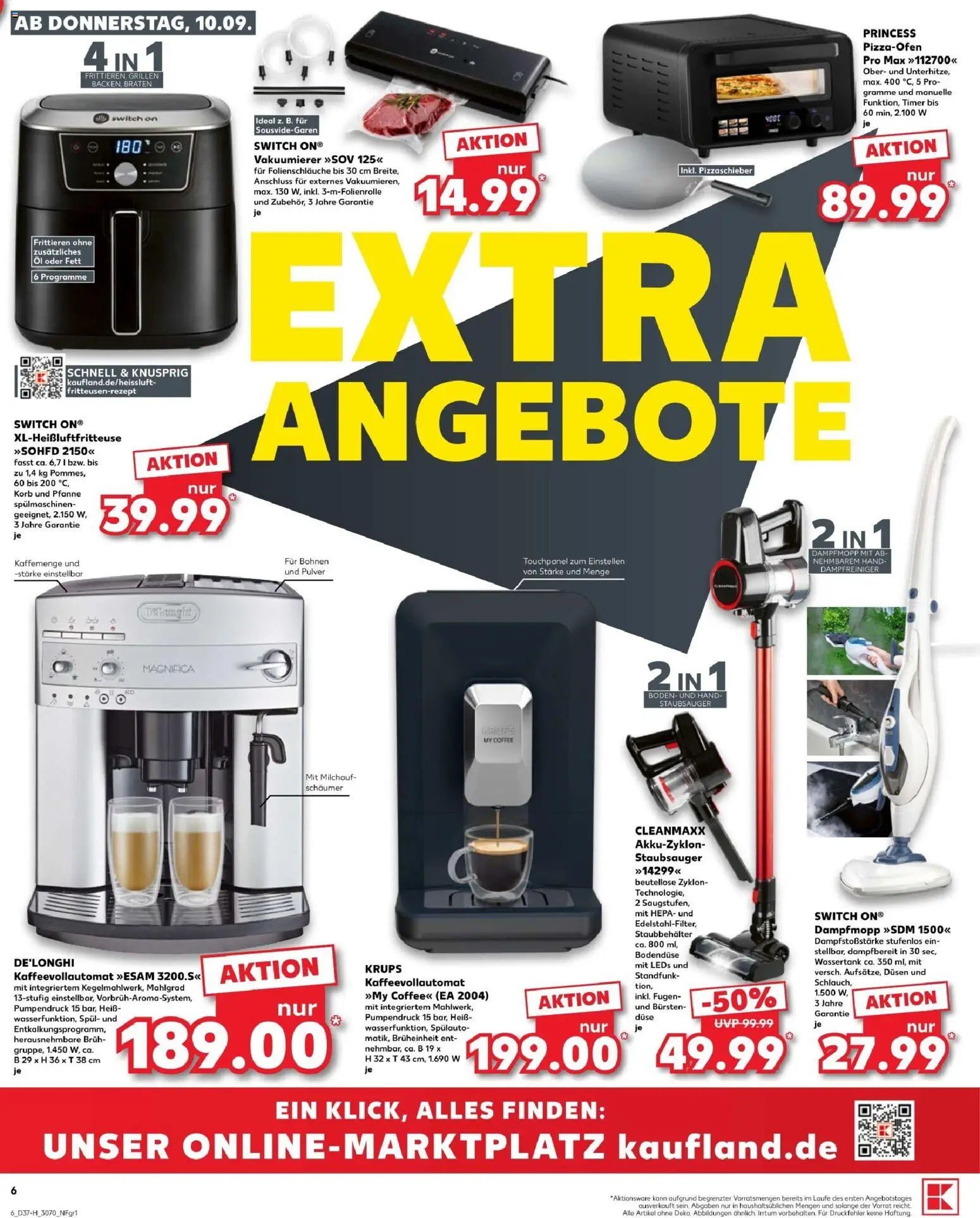 Kaufland Prospekt Leipzig – gültig ab 10.09.2026 | Seite: 6 | Produkte: Krups, Staubsauger, Öl, Kaffeevollautomat