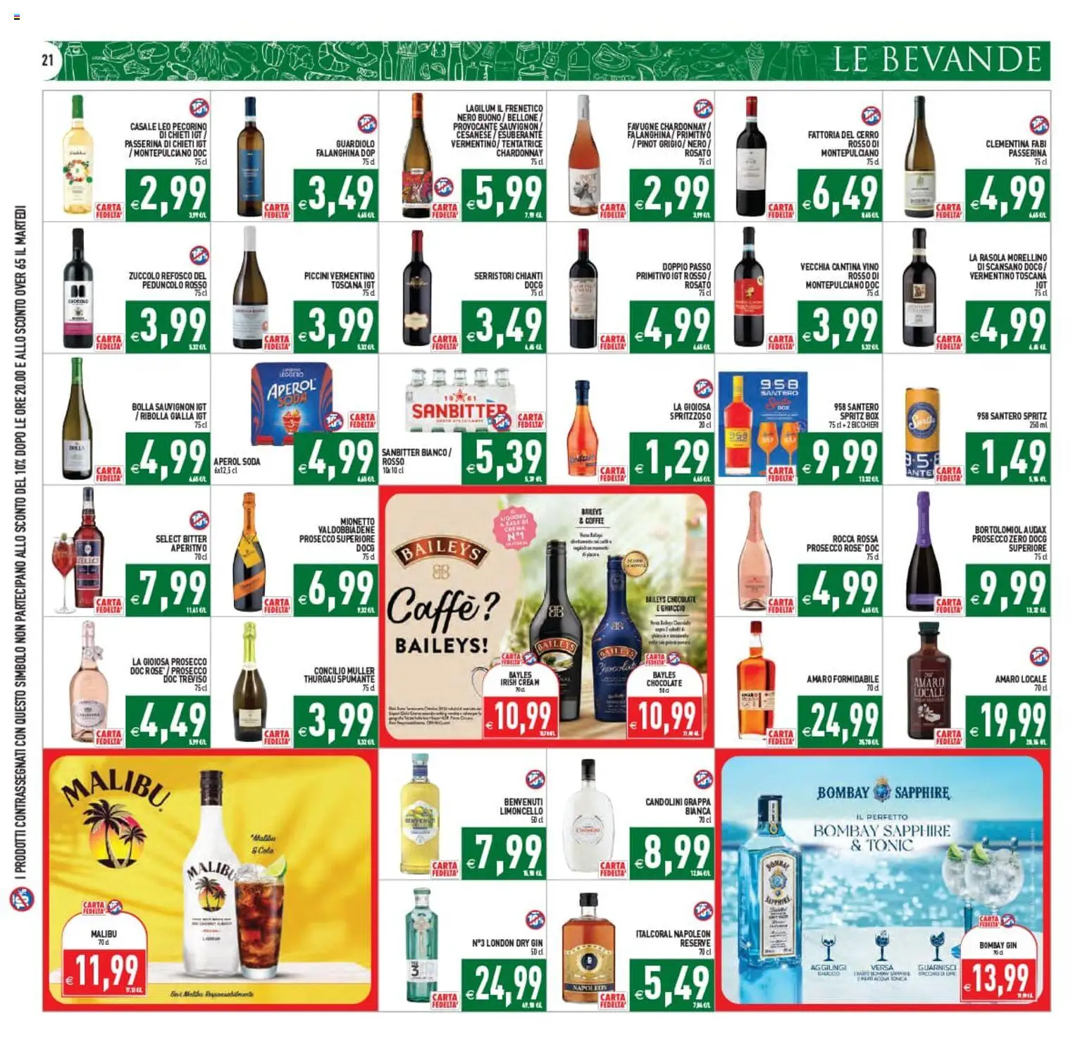 Volantino PIM Supermercati del 22/07/2026 | Pagina: 21 | Prodotti: Crema, Prosecco, Aperol, Aperitivo