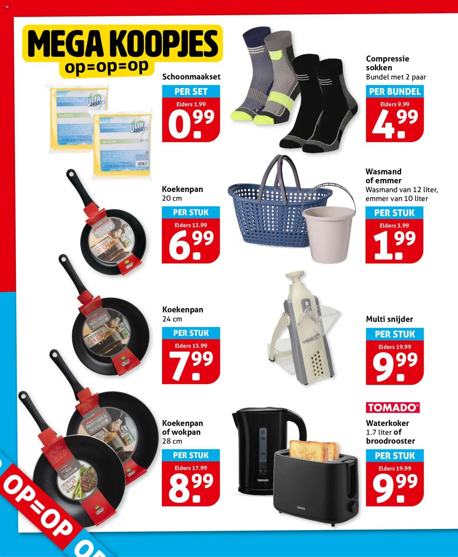 {H1} | Pagina: 28 | Producten: Sokken, Broodrooster, Wasmand, Waterkoker