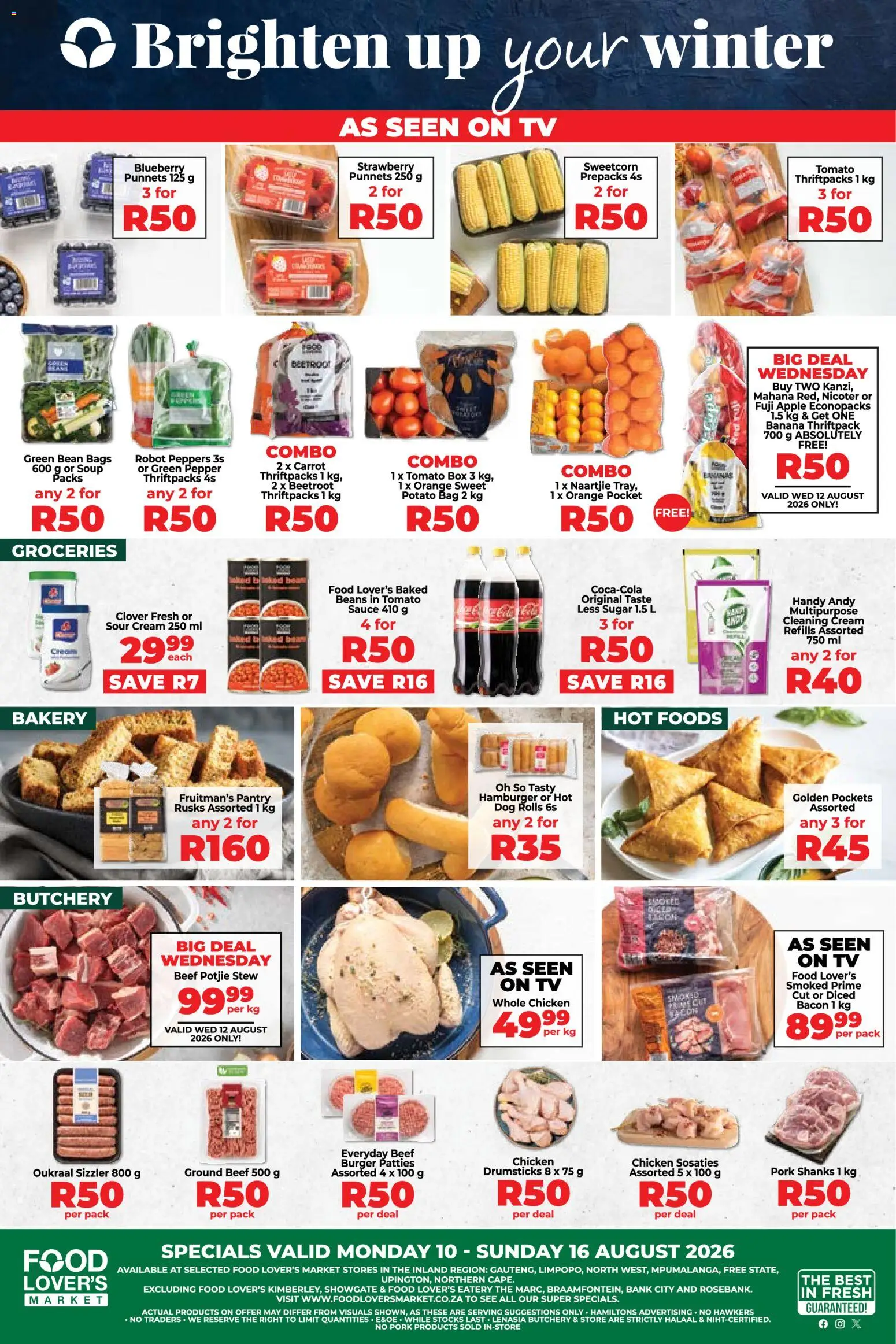New Food Lover's Market catalogue – valid from 10/08/2026 | Page: 1 | Products: Bag, Chicken, Beef, Soup