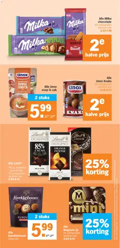 Alle Milka chocolade, De actieprijzen variëren van 2.32-7.48 - Voorbeeld van een folder van Albert Heijn, geldig van 05-10-2026 | Pagina: 24