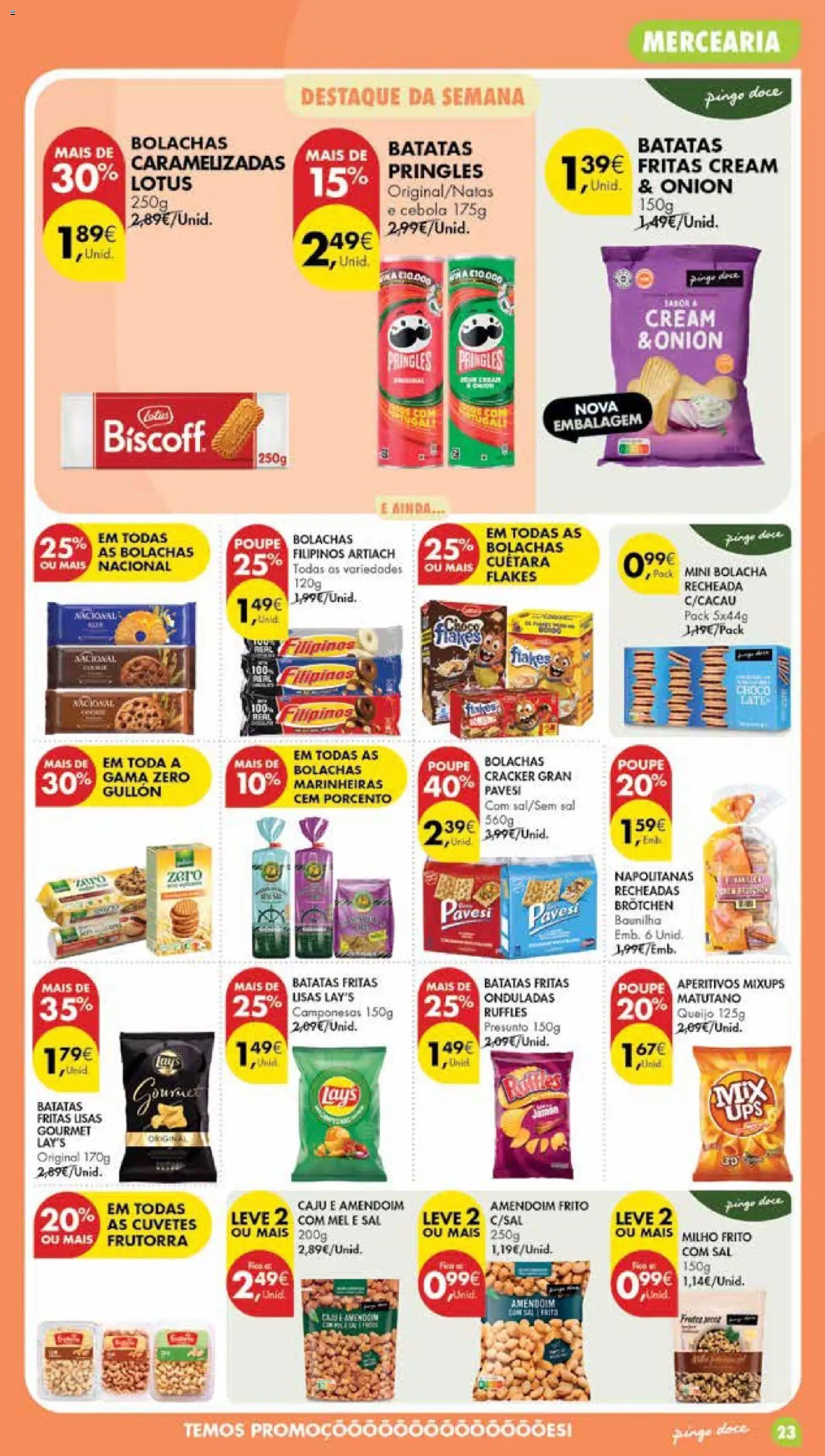 Pingo Doce Poupe Esta Semana Madeira │ válido de 04/08/2026 | Página: 23 | Produtos: Filipinos, Bolachas, Cebola, Presunto