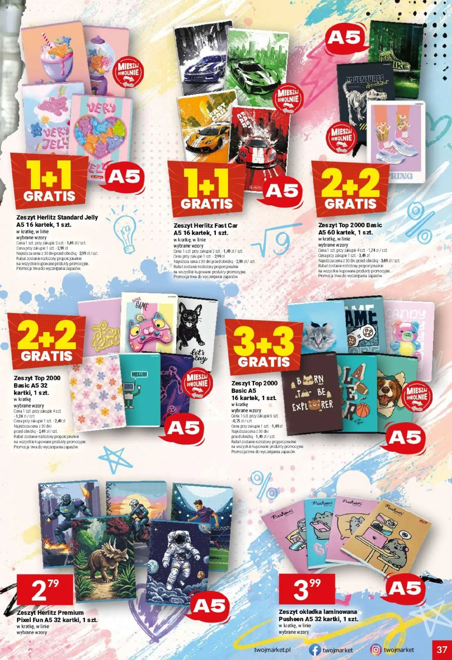 Twój Market gazetka od 29.07.2026 | Strona: 37 | Produkty: Top, Zeszyt