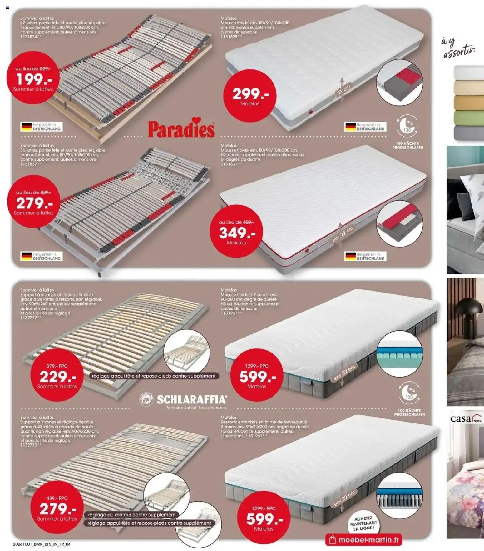 Möbel Martin - Möbel Martin: Offres hebdomadaires à partir du 01/10/2026 - promo en ligne | Page: 4 | Produits: Matelas mousse, Mousse, Matelas, Sommier