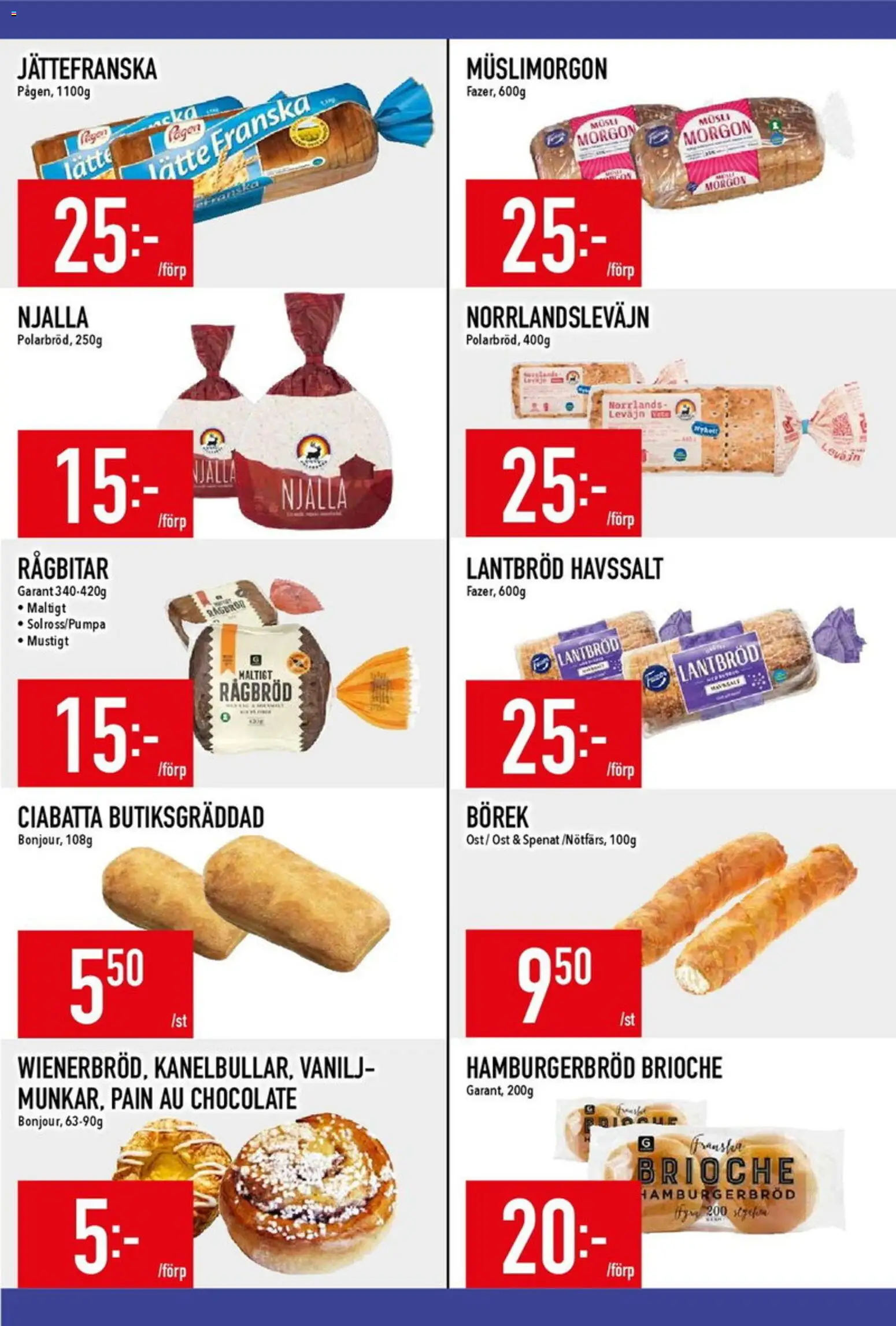 Matdax reklamblad aktuell från 29/06/2026 | Sida: 10 | Produkter: Musli, Hamburgerbröd, Spenat, Lantbröd