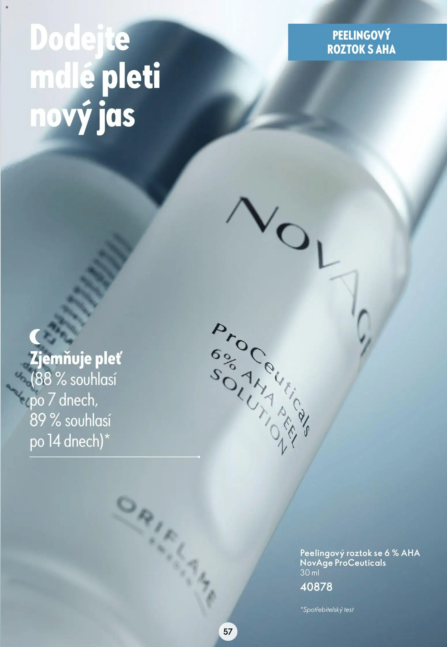 Oriflame katalog Novage+ od 21.07.2026 | Strana: 57 | Produkty: Test