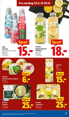 Lidl - Tilbudsavis gyldig fra 14.06.2026 | Side: 15 | Produkter: Yoghurt, Sodavand, Iste, Lime