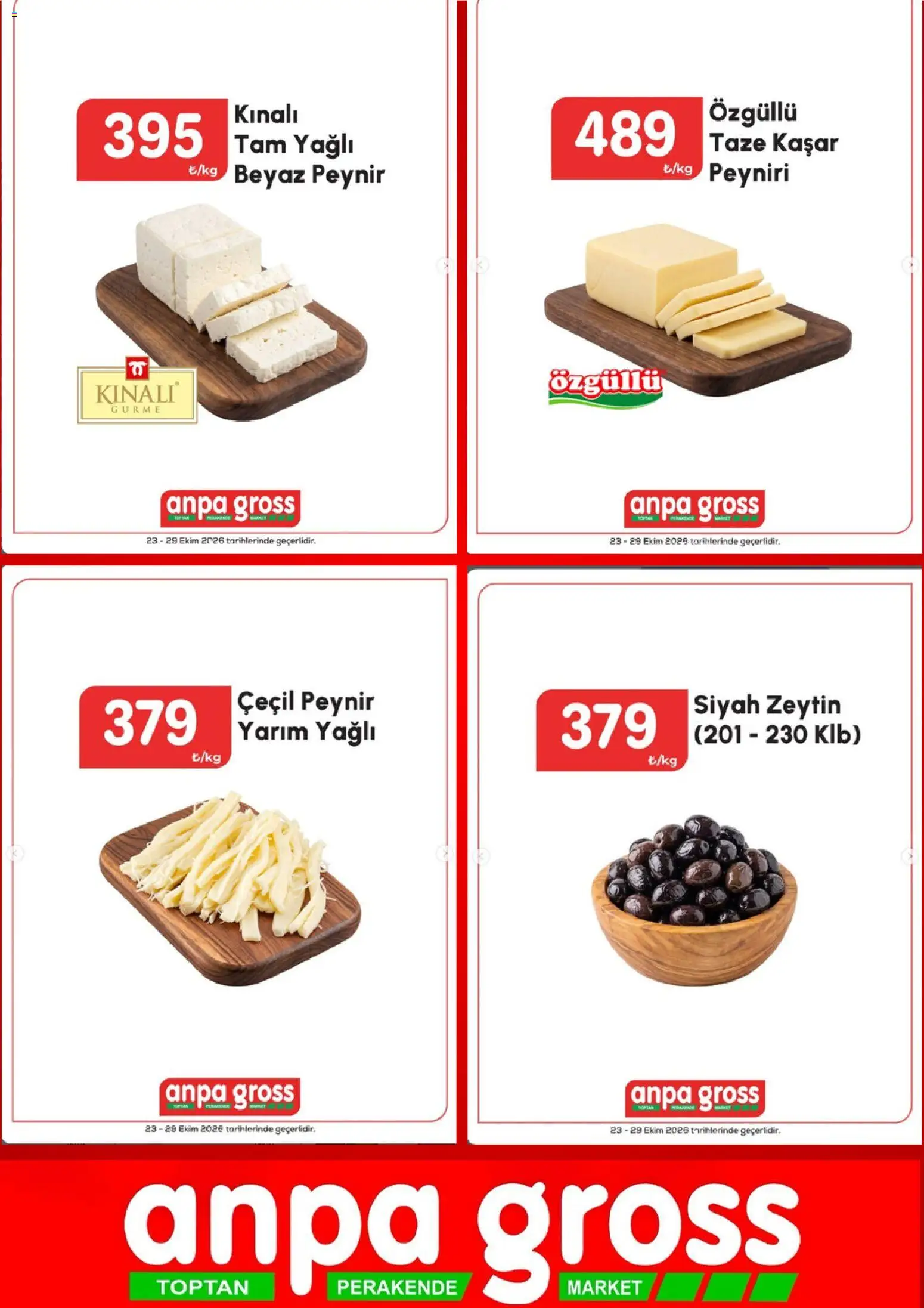 Anpa Gross Katalog - 23 Ekim 2026 tarihinden itibaren geçerlidir | Sayfa: 2 | Ürünler: Peynir, Zeytin