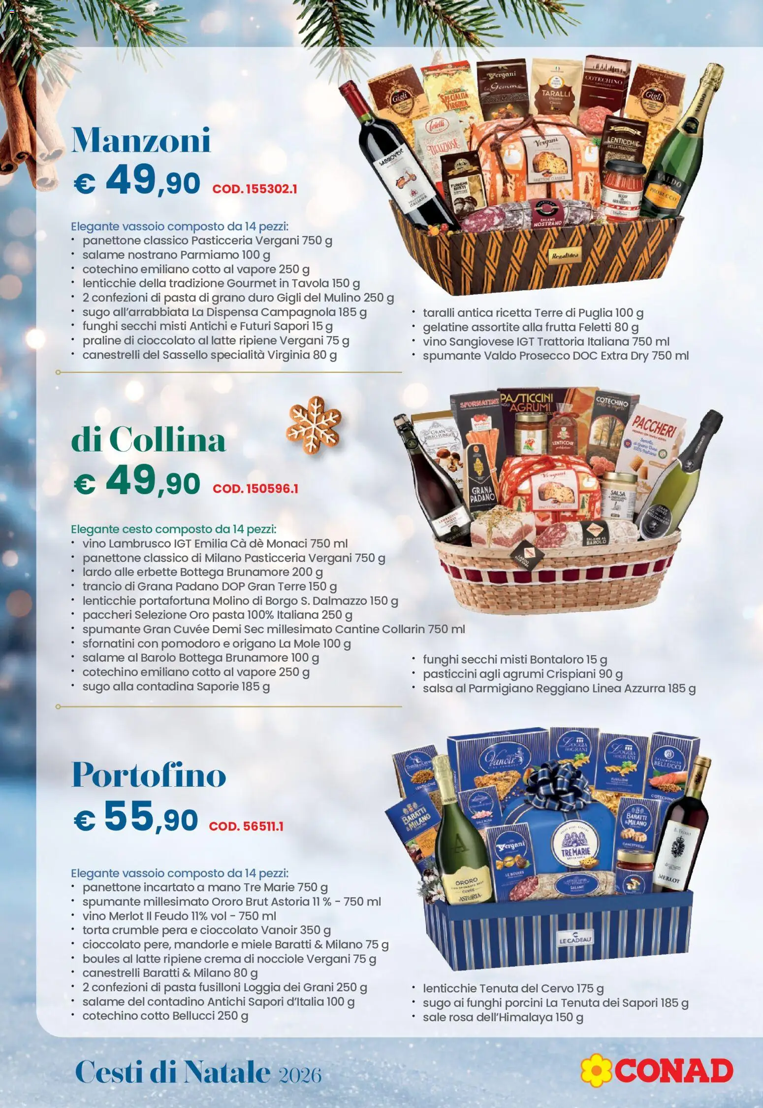 Volantino Conad del 26/10/2026 | Pagina: 16 | Prodotti: Pasticcini, Prosecco, Pasta, Sugo