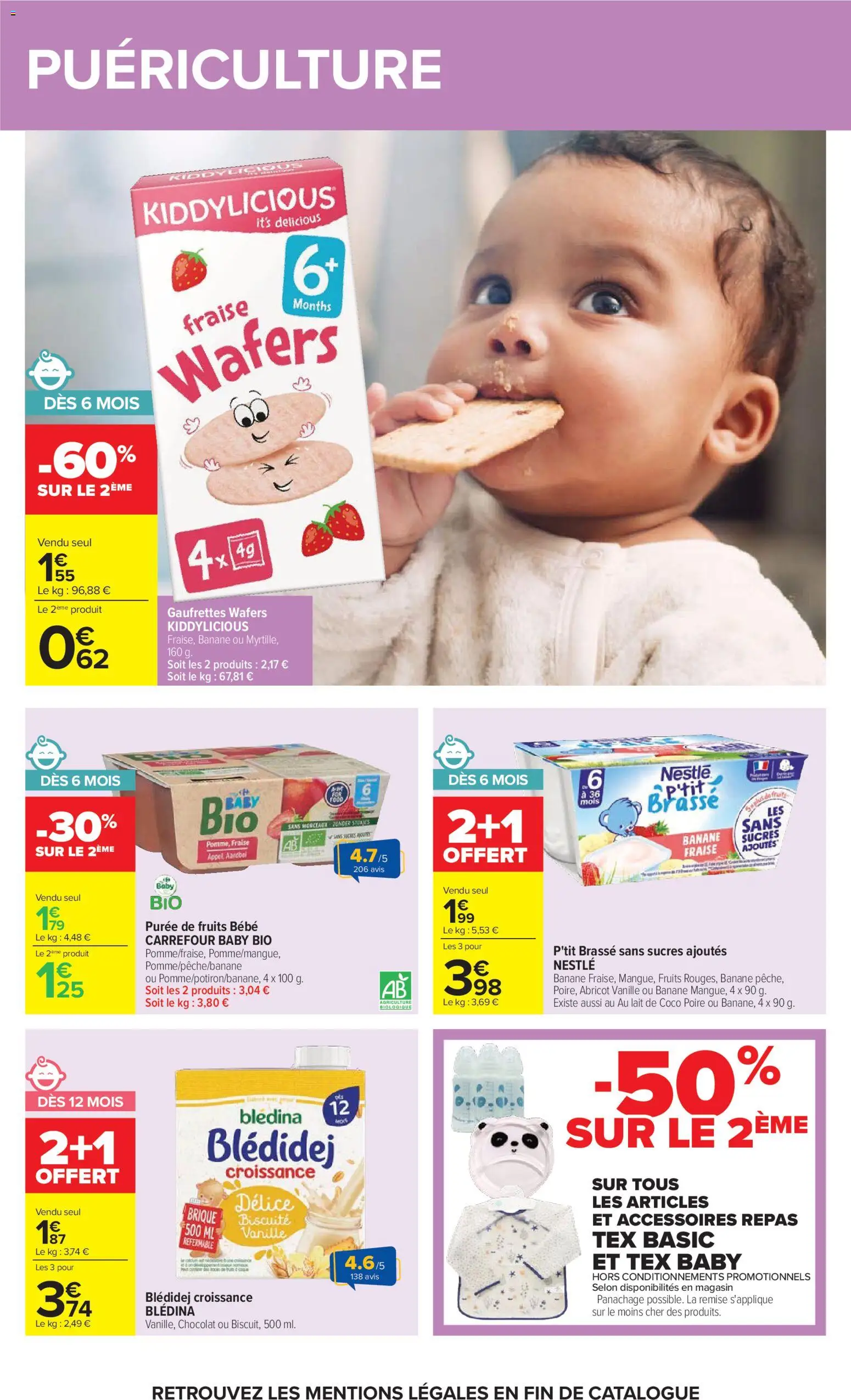 {H1} | Page: 55 | Produits: Poire, Fruits, Gaufrettes, Banane