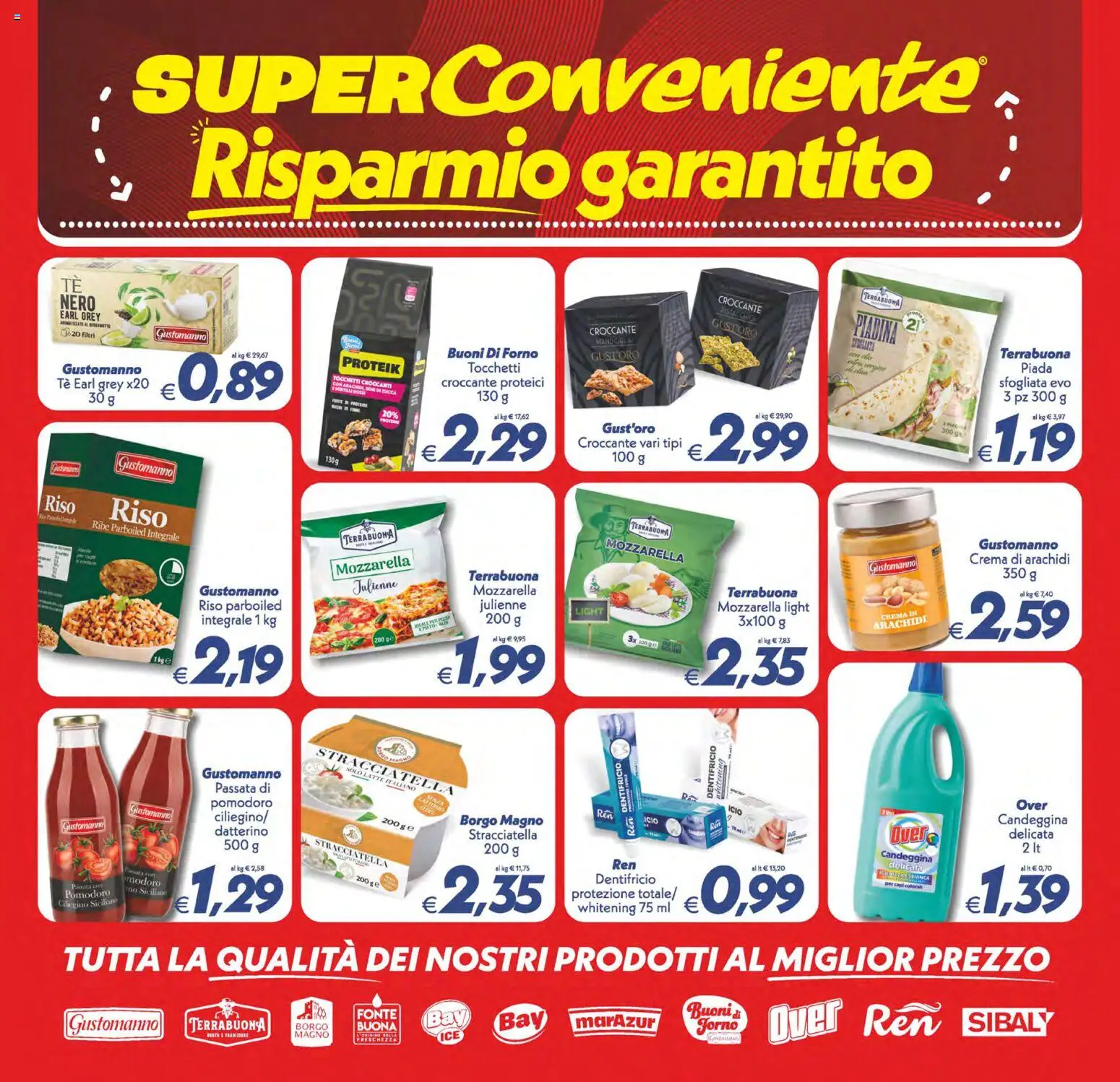 Volantino SuperConveniente del 23/10/2026 | Pagina: 16 | Prodotti: Crema, Tè, Riso parboiled, Candeggina