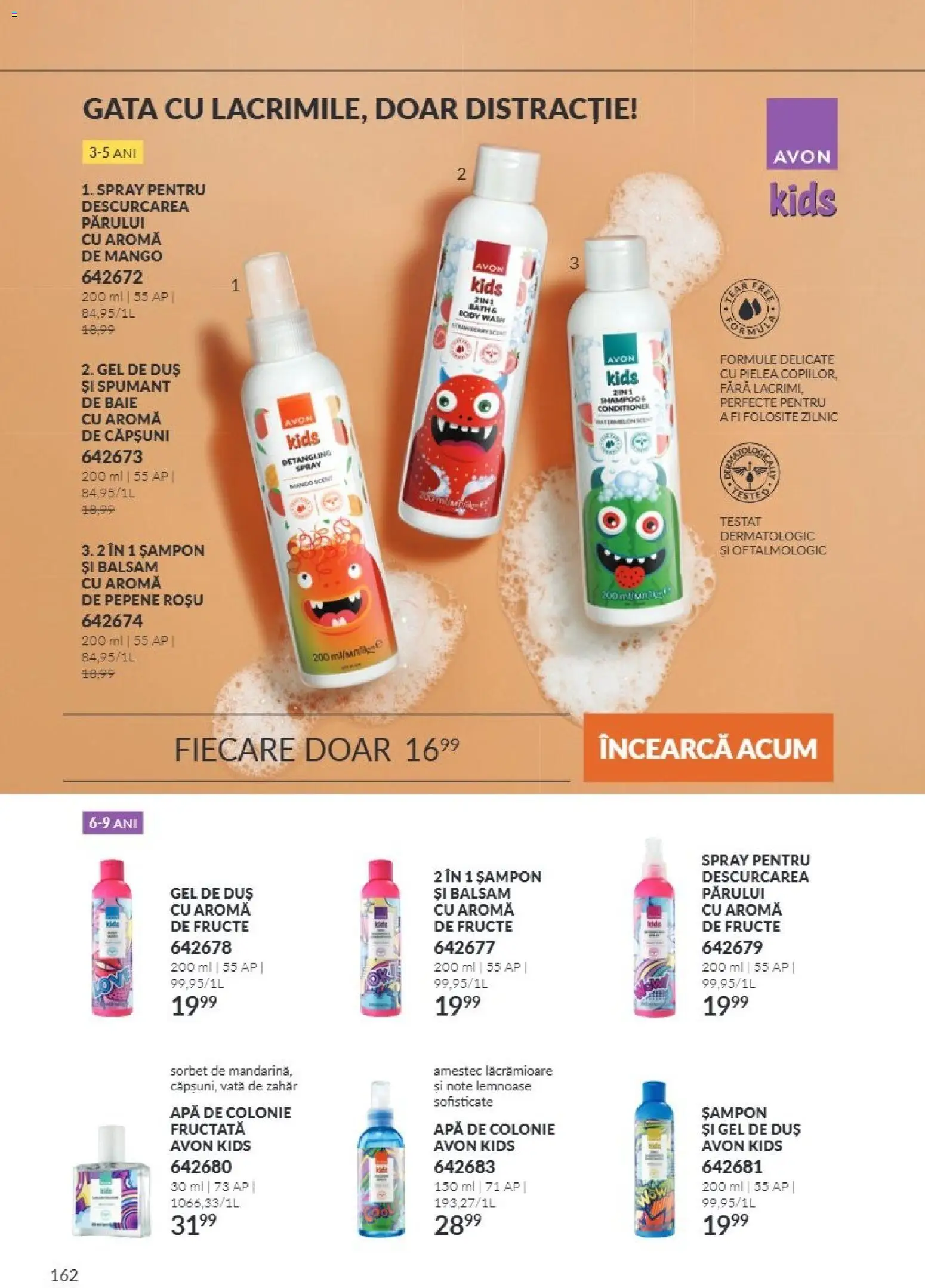 Noul catalog Avon – valabil de la 01.10.2026 | Pagină: 162 | Produse: Șampon, Balsam, Gel de duș, Zahăr