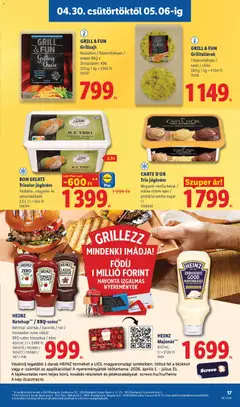 HEINZ Ketchup / BBQ-szósz, Ketchup: uborkás / baconös / hot / hozzáadott cukor nélkül, BBQ-szósz: klasszikus / édes, 400 ml - amely érvényes a következő dátumtól: 30.04.2026 | Oldal: 17