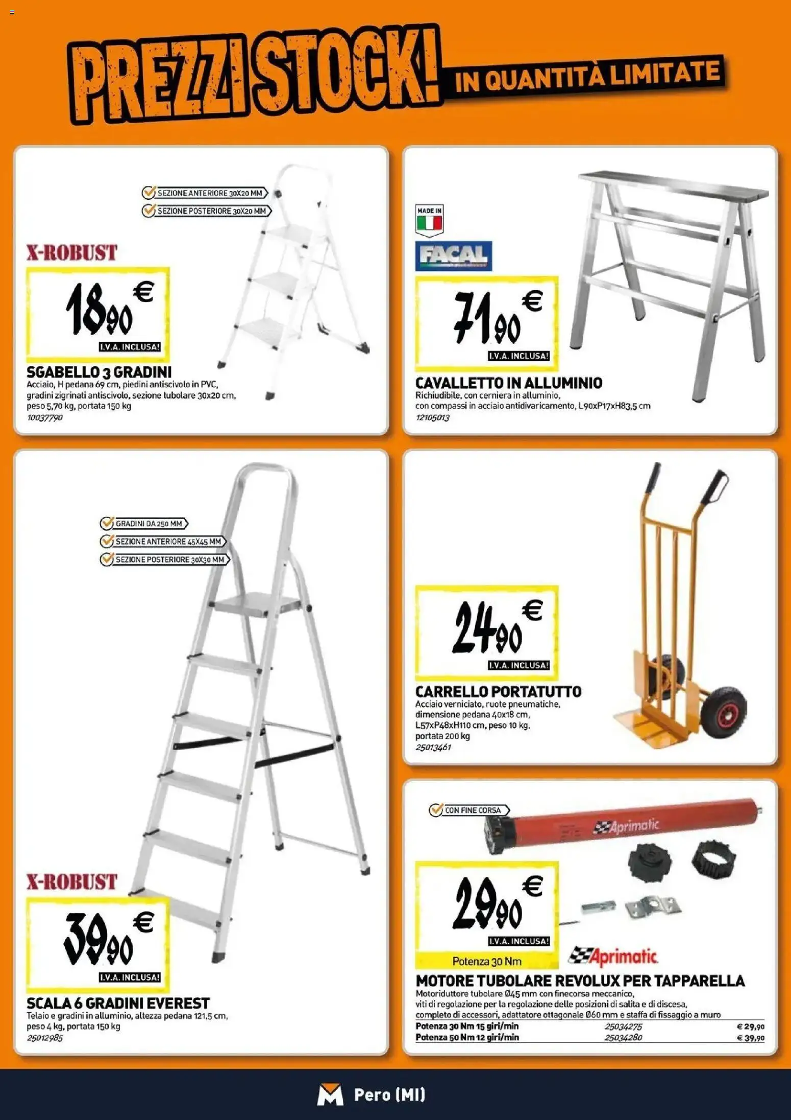 Nuovo TECNOMAT catalogo Pero dal 27/08/2026 > offerte anteprima 🛍️ | Pagina: 16 | Prodotti: Carrello, Sgabello, Scala, Alluminio