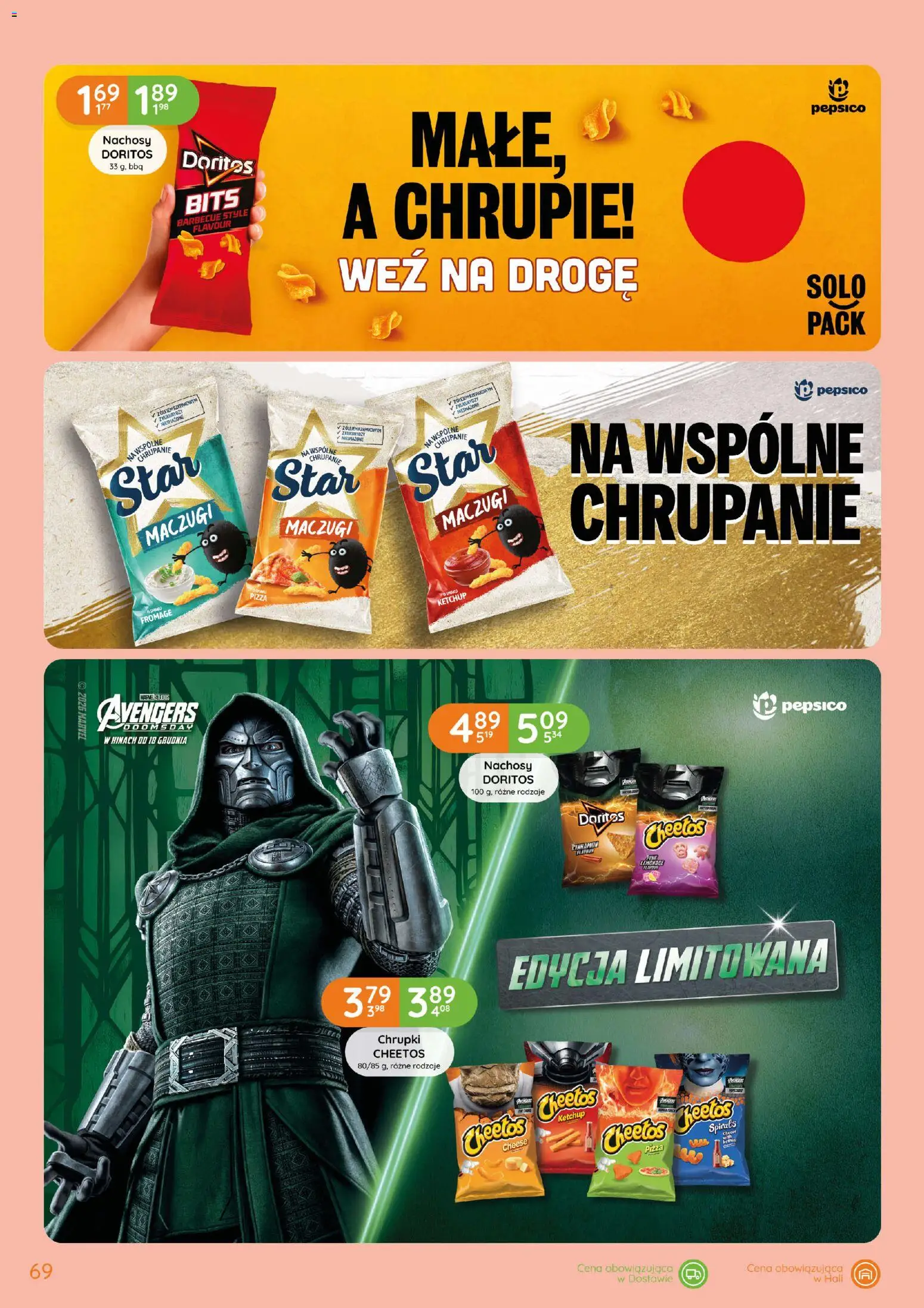 Eurocash gazetka od 15.10.2026 | Strona: 69 | Produkty: Nachosy, Ketchup, Doritos, Pizza