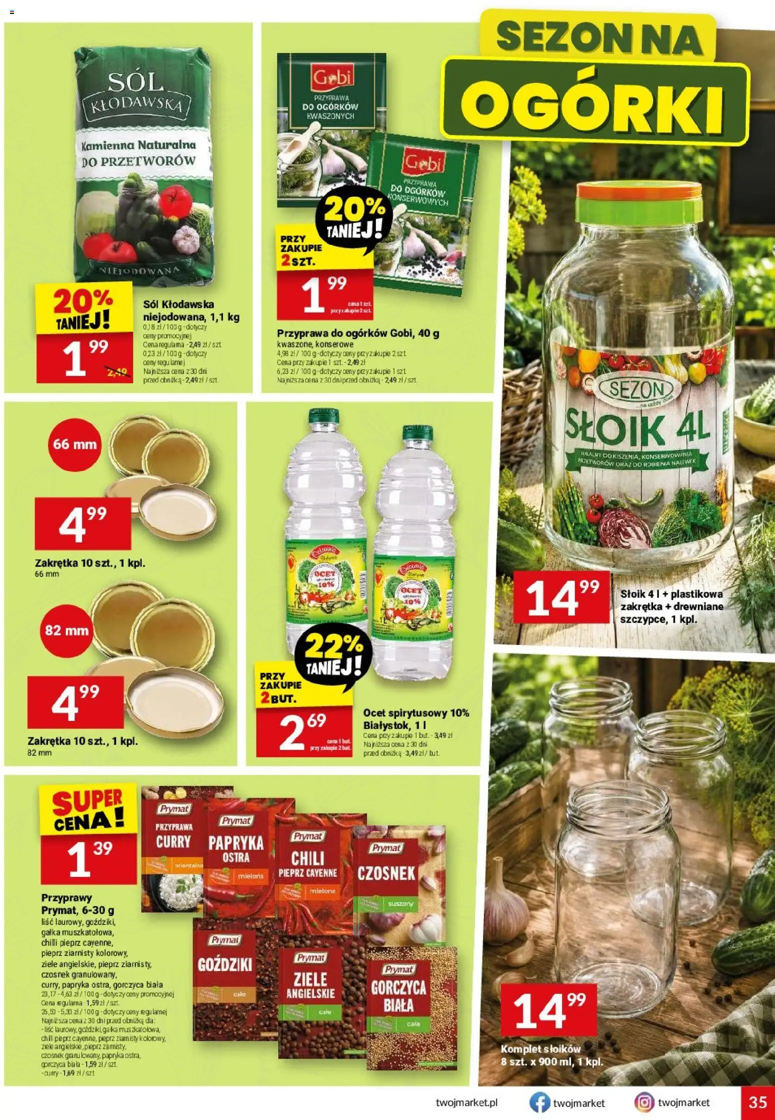 Twój Market gazetka od 17.06.2026 | Strona: 35 | Produkty: Czosnek, Chili, Ocet, Curry