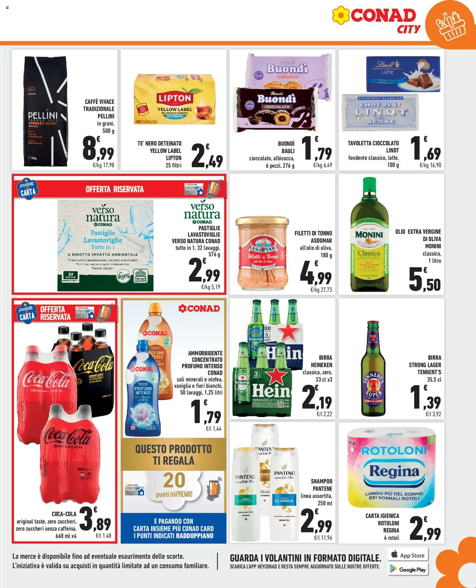 Volantino Conad del 10/07/2026 | Pagina: 5 | Prodotti: Carta igienica, Olio extra vergine, Heineken, Coca Cola