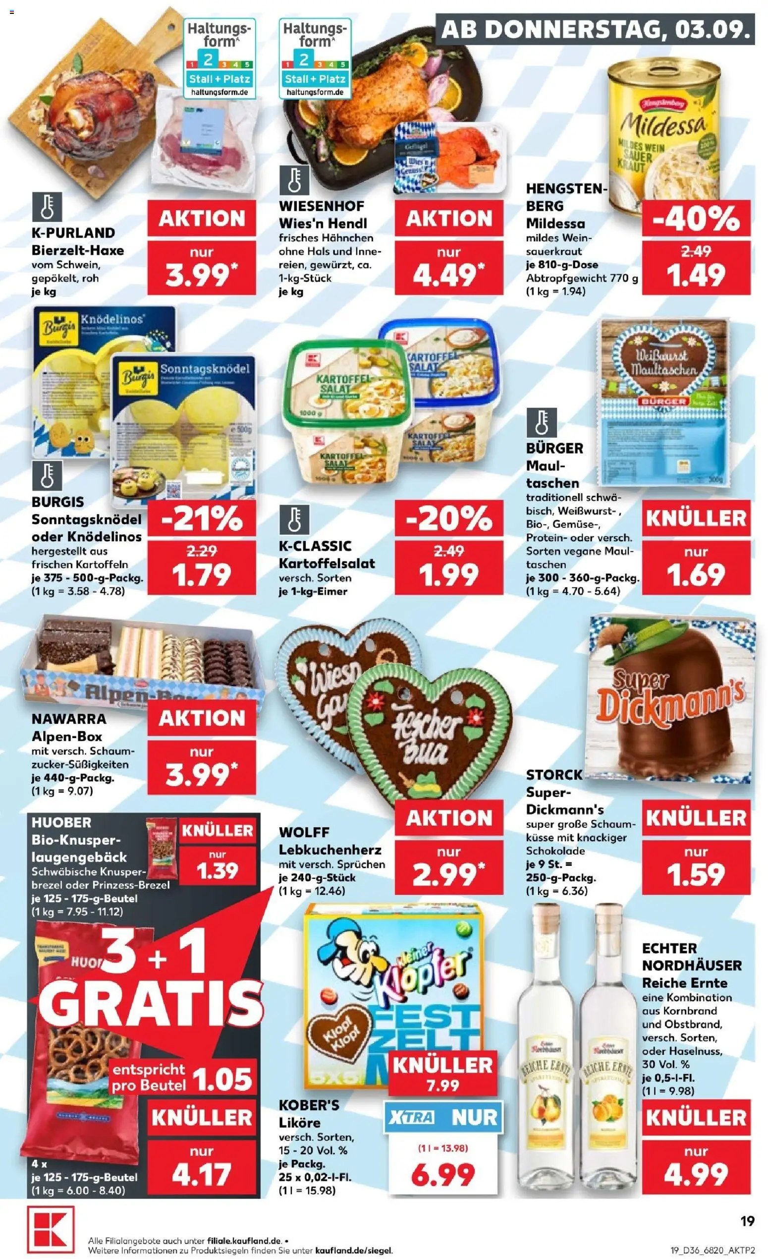 Kaufland Prospekt Stuttgart – gültig ab 03.09.2026 | Seite: 19 | Produkte: Milch, Box, Cashew, Kräutertee