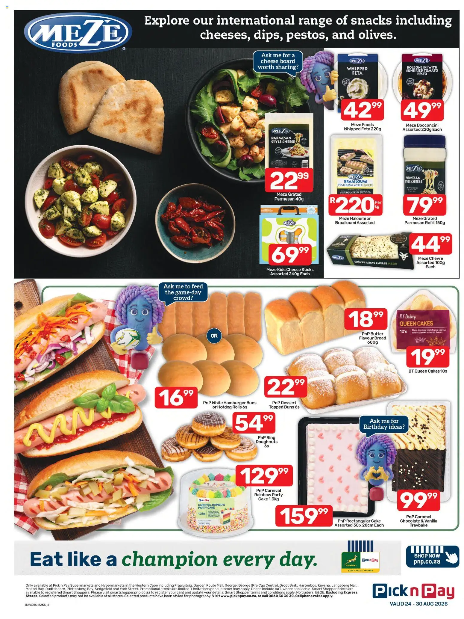 New Pick n Pay catalogue – valid from 24/08/2026 | Page: 4 | Products: Bakery, Chocolate, Lemon, Caramel
