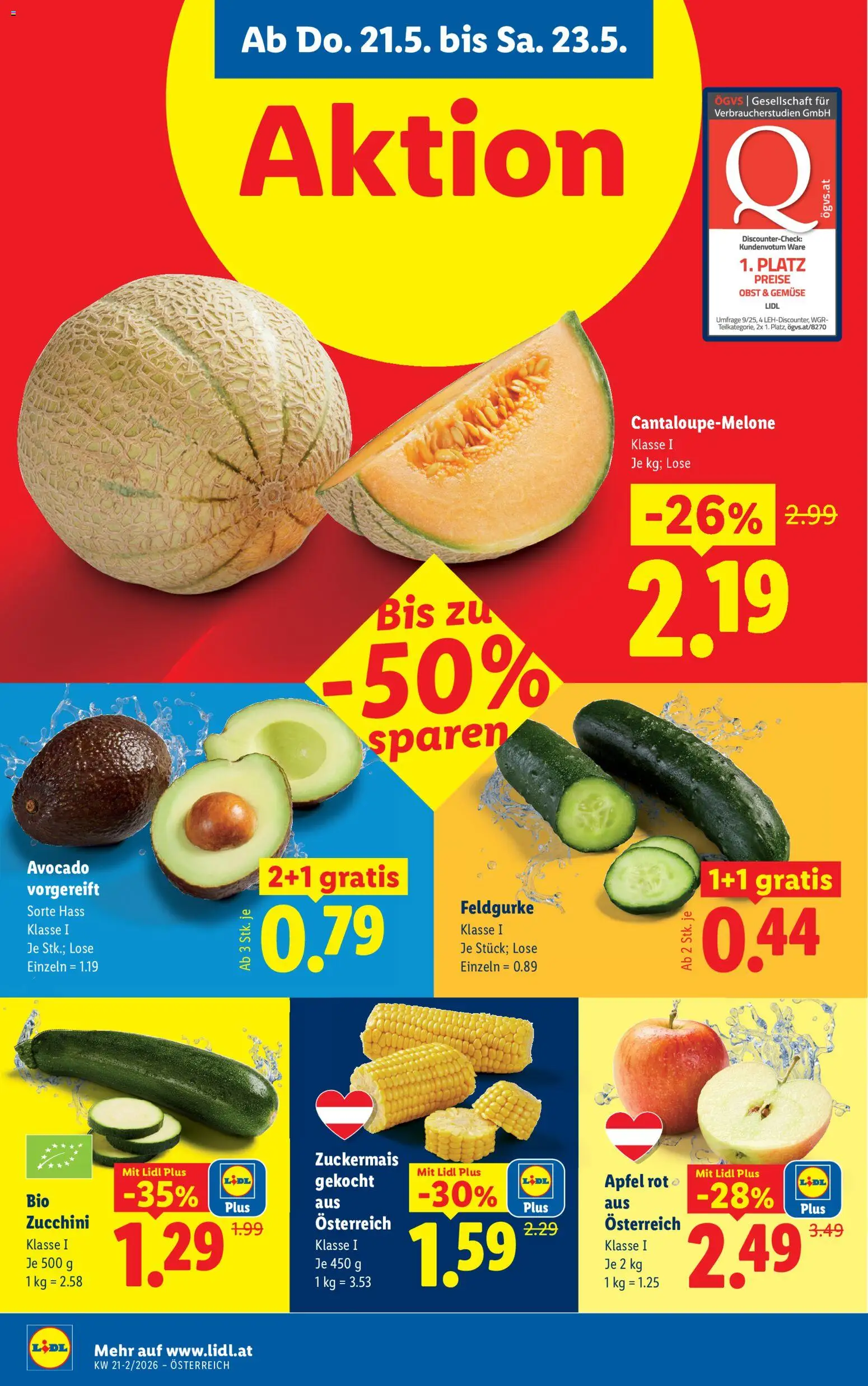 Lidl Flugblatt - Altenmarkt im Pongau, St. Johann im Pongau, Zell am See gültig ab 21.05.2026 | Seite: 6 | Produkte: Avocado, Gemüse, Obst, Äpfel