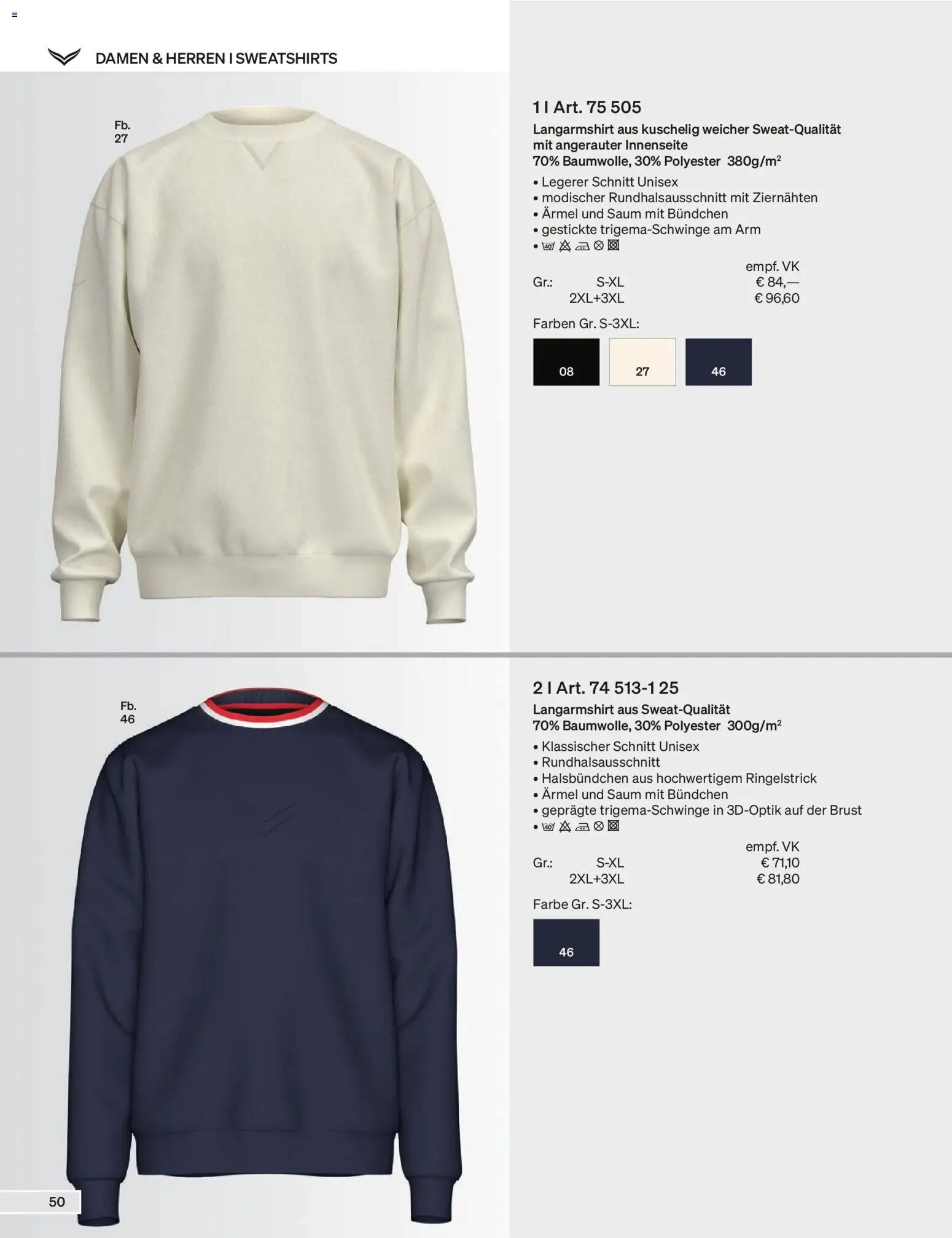 Trigema Prospekt – gültig ab 01.09.2026 | Seite: 51 | Produkte: Langarmshirt