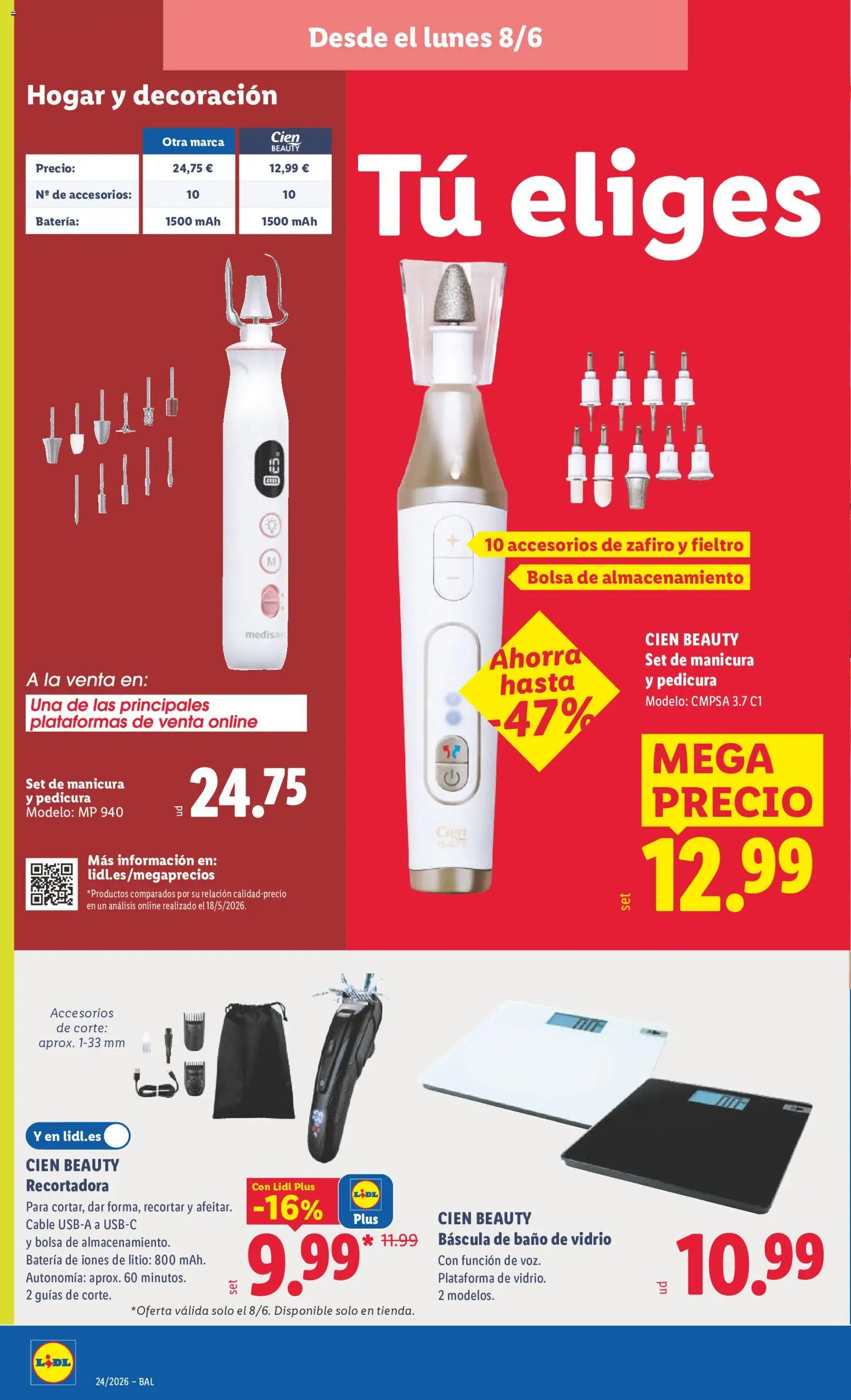 Lidl folleto de bazar Baleares │ válido desde el 08.06.2026 | Página: 2 | Productos: Cable, Bolsa, Batería, Baño