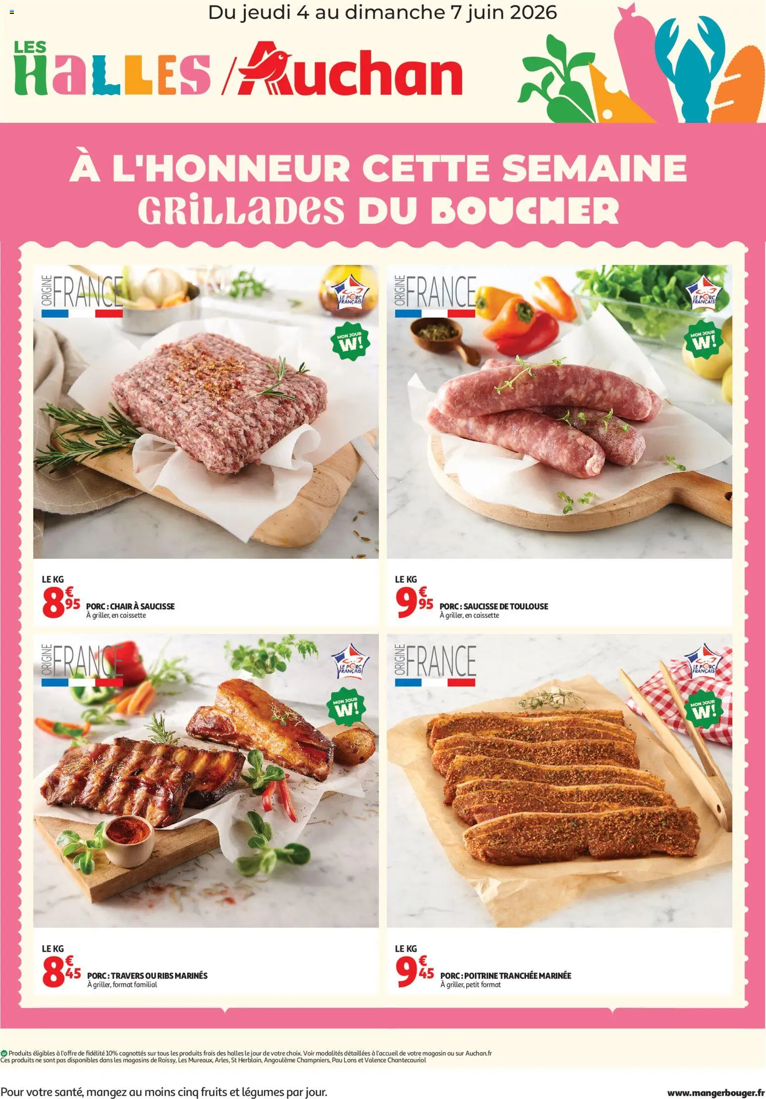 {H1} | Page: 1 | Produits: Saucisse, Ribs, Porc