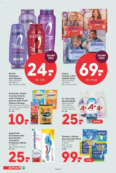Spar - Tilbudsavis uge 39 gyldig fra 18/09/2026 | Side: 27 | Produkter: Shampoo, Balsam, Skyllemiddel, Snacks