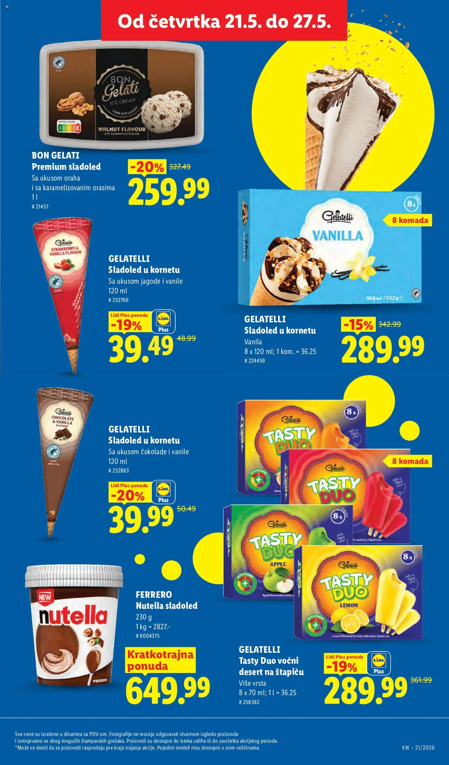Lidl katalog - važi od 21.05.2026 | Strana: 49 | Proizvode: Jagode, Sladoled, Ferrero, Nutella