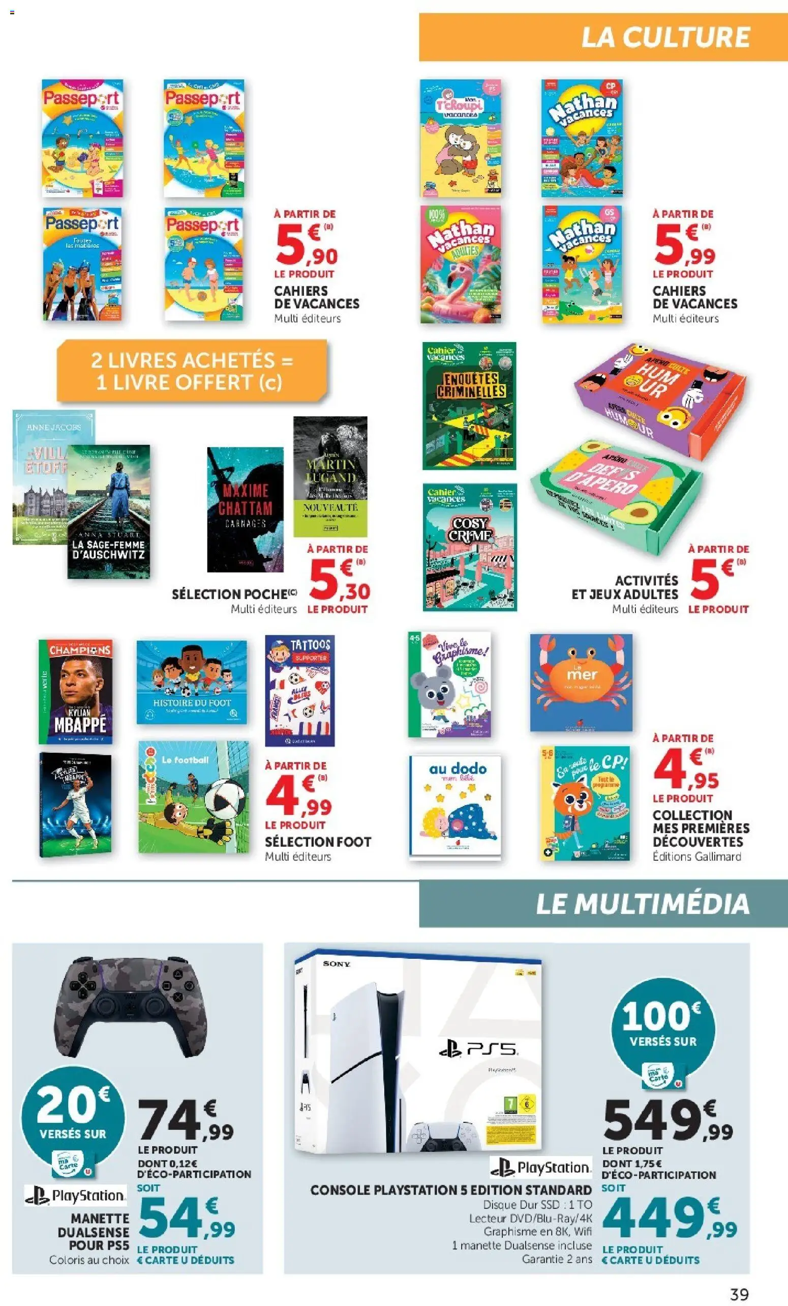 {H1} | Page: 39 | Produits: Playstation, Disque dur, Jeux, Livre