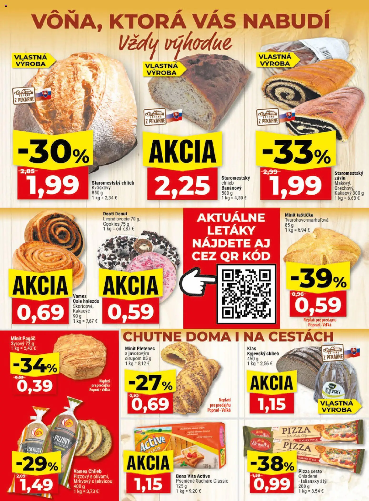 Nové Klas akcie – leták je platný od 15.06.2026 | Strana: 8 | Produkty: Chlieb, Donut, Závin, Ovocie