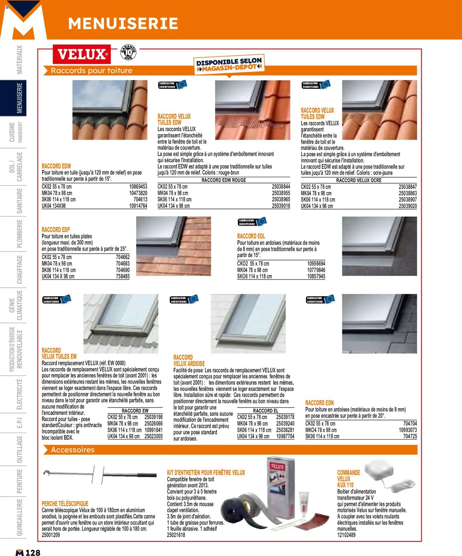 {H1} | Page: 128 | Produits: Tuile, Mousse, Store, Couverture