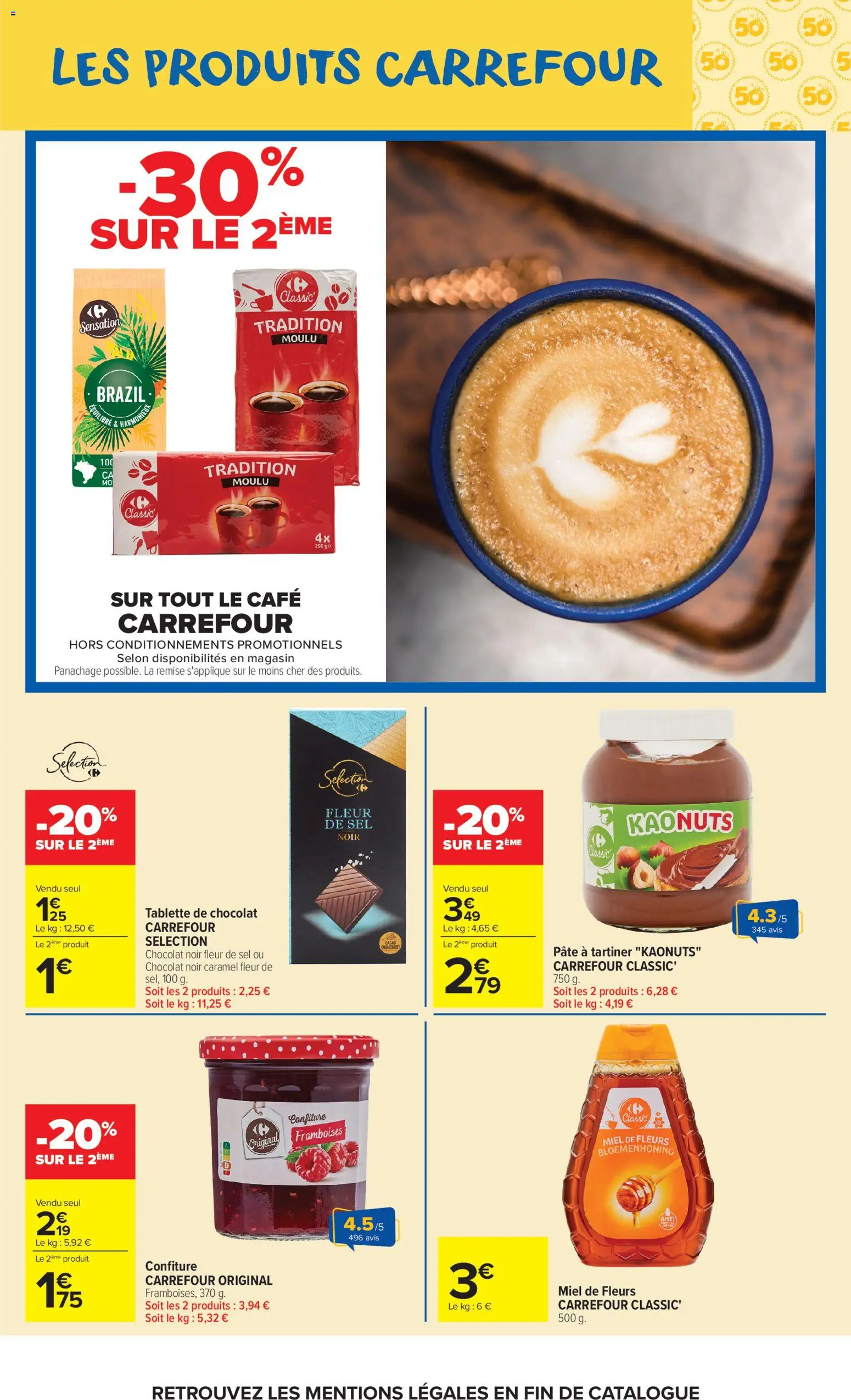 {H1} | Page: 13 | Produits: Tablette de chocolat, Pâte à tartiner, Miel, Sel