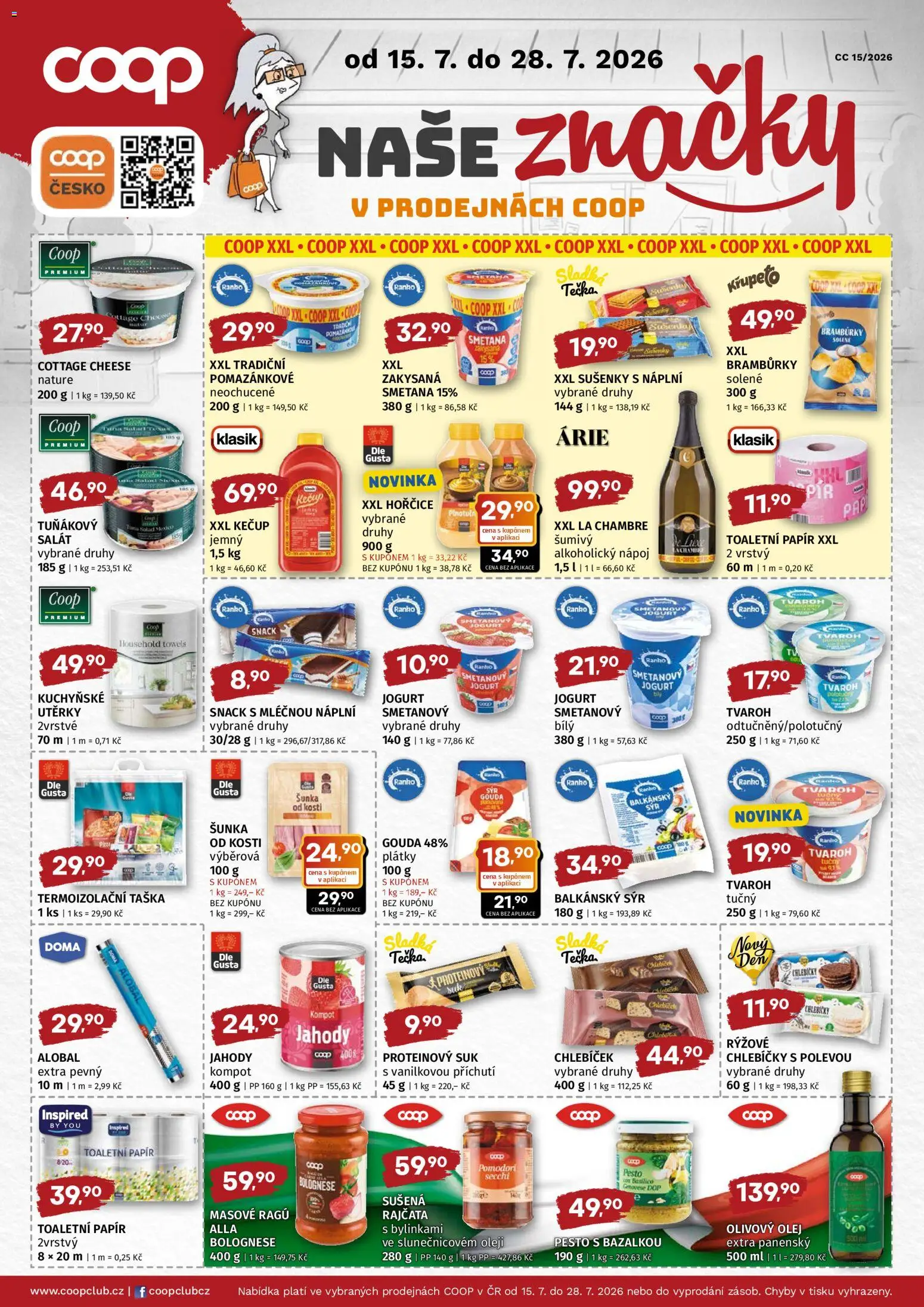 Coop leták - Super cena od 15.07.2026 | Strana: 2 | Produkty: Gouda, Tvaroh, Tvaroh tučný, Cottage cheese