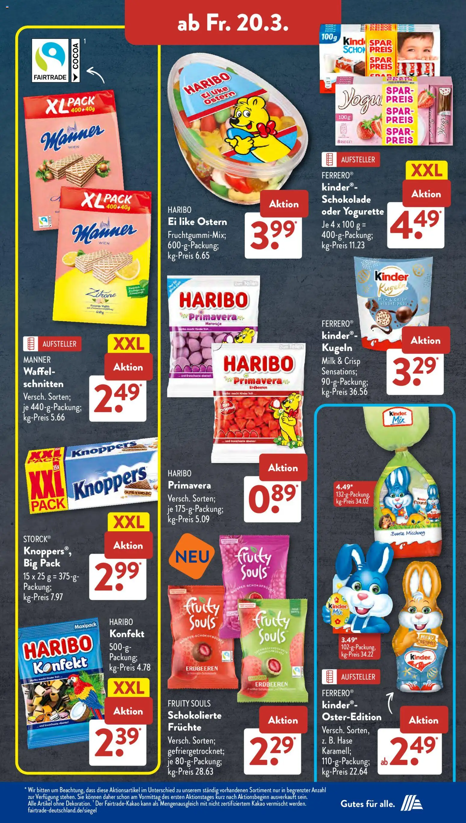 Aldi Süd Prospekt 	 – gültig ab 16.03.2026 | Seite: 28 | Produkte: Toner, Schokolade, Knoppers, Erdbeeren