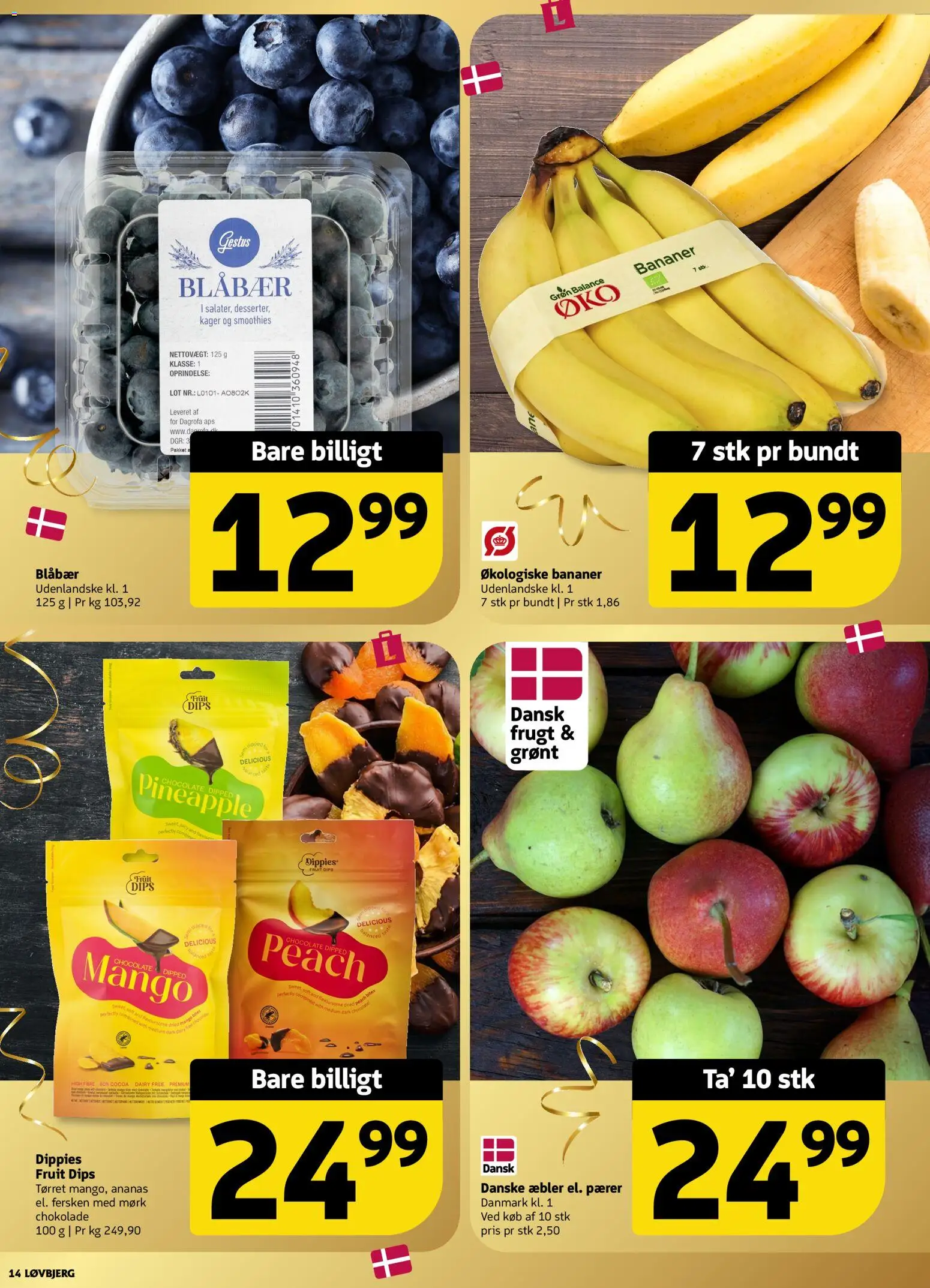Løvbjerg tilbudsavis – gyldig fra 02/10/2026 | Side: 14 | Produkter: Chokolade, Æbler, Ananas, Kager