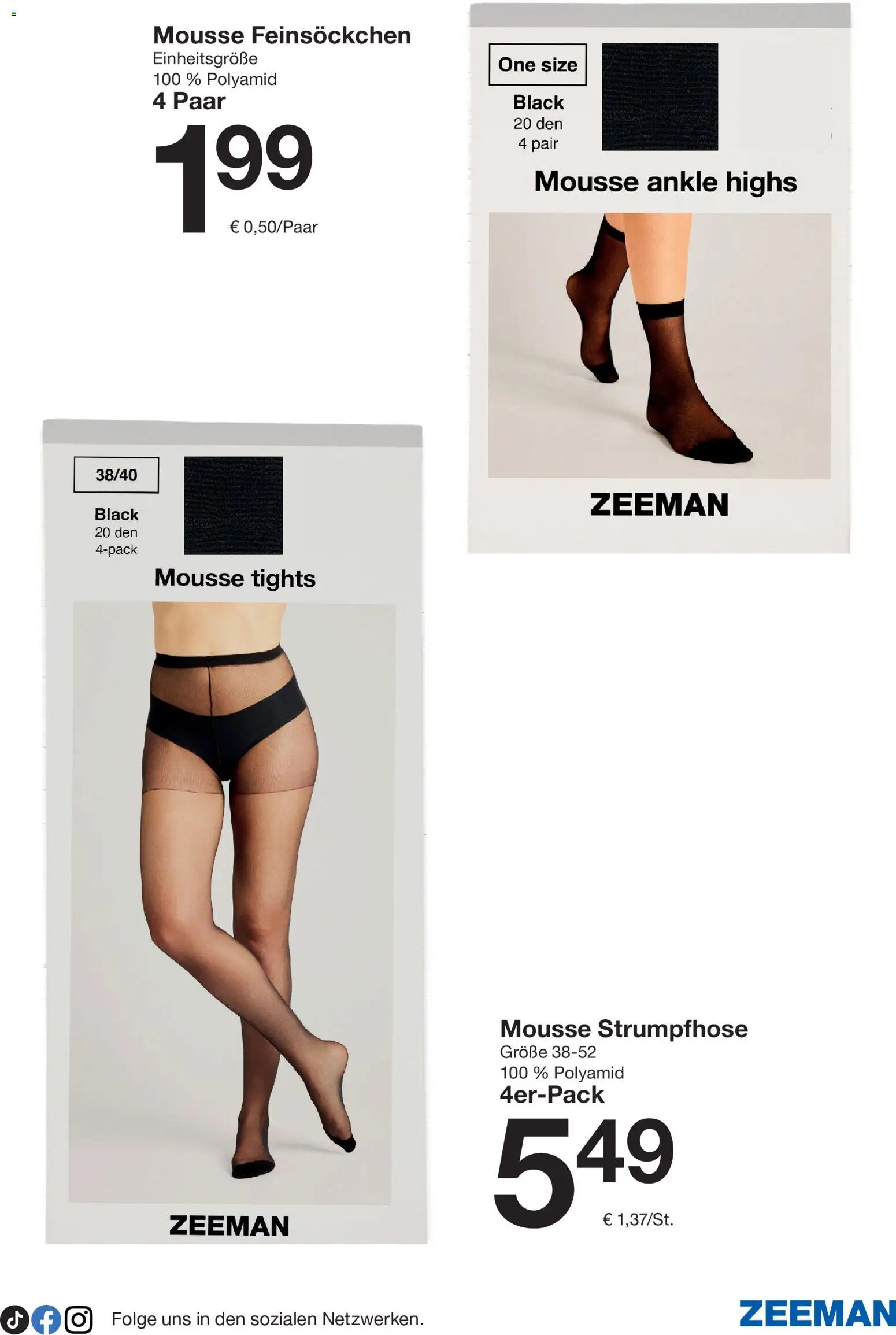 Zeeman Prospekt – gültig ab 12.09.2026 | Seite: 11 | Produkte: Strumpfhose