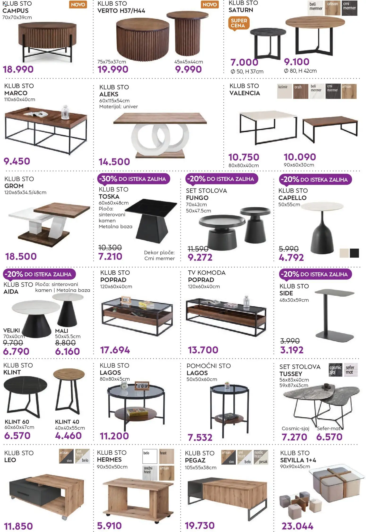 Matis katalog - važi od 01.08.2026 | Strana: 40 | Proizvode: Komoda, Tv komoda, Sto, Orah