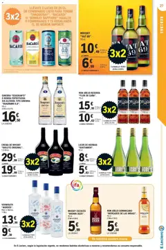 Vista previa E.Leclerc Megames 3X2 válido desde el 21/10/2026 | Página: 27 | Productos: Baileys, Bacardi, Ginebra, Alcohol