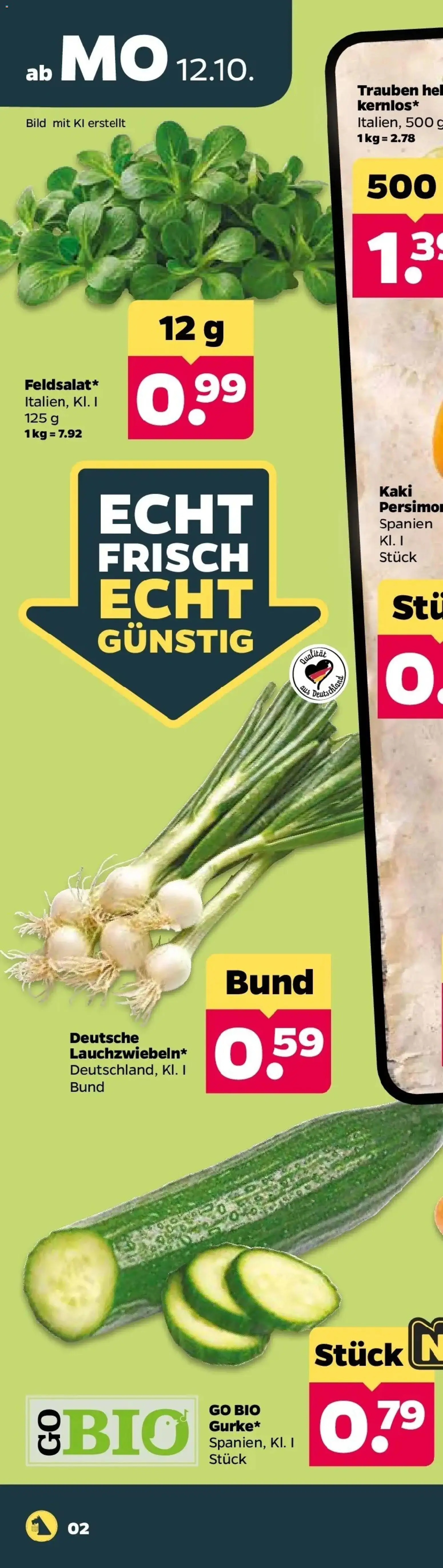 Netto Aktueller Prospekt ab 12.10.2026 → Angebote nächste Woche | Seite: 5 | Produkte: Trauben, Kaki