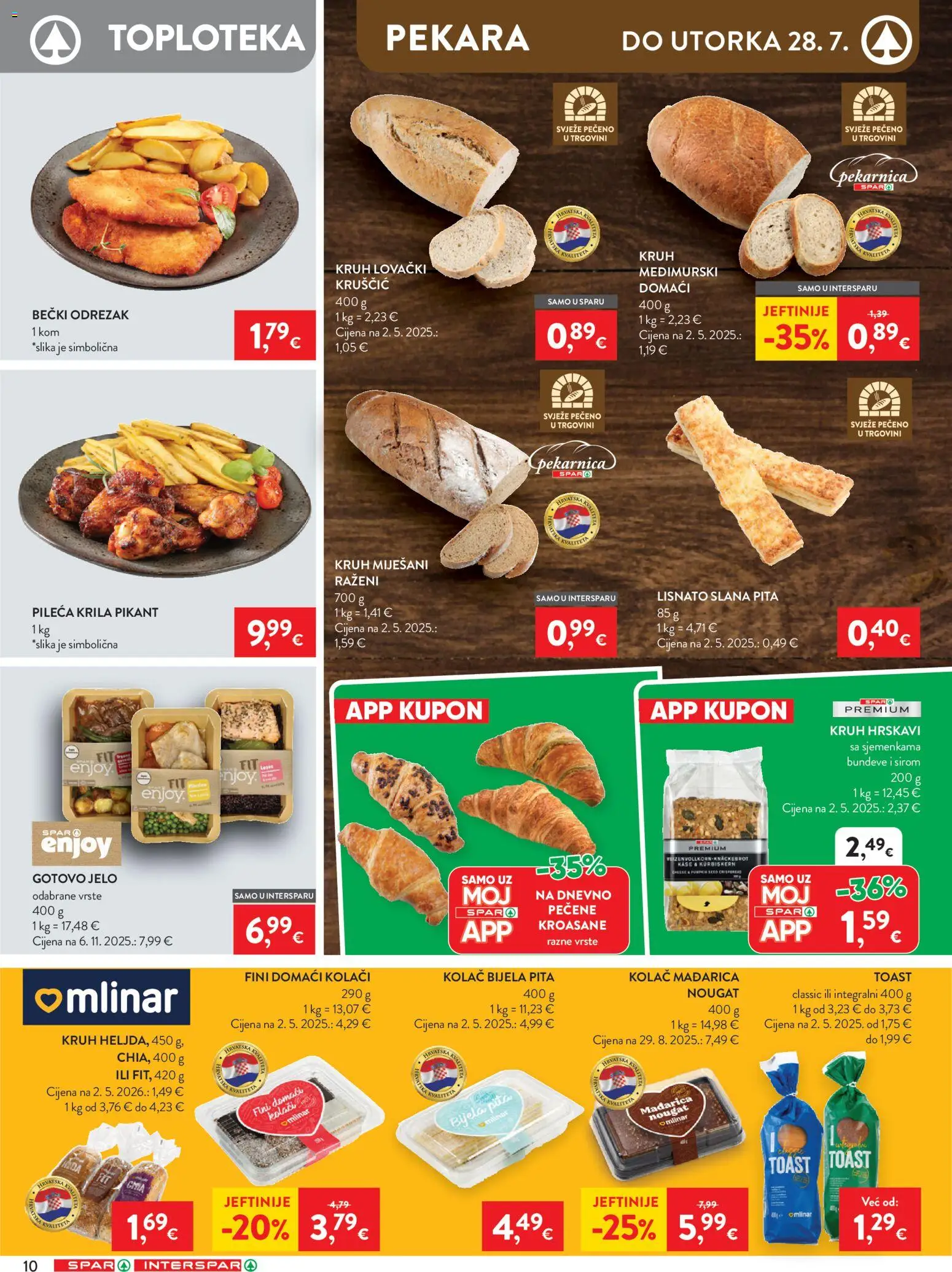 Spar katalog | vrijedi od 22.07.2026 | Stranica: 14 | Proizvodi: Pekara, Kruh, Toast, Pita