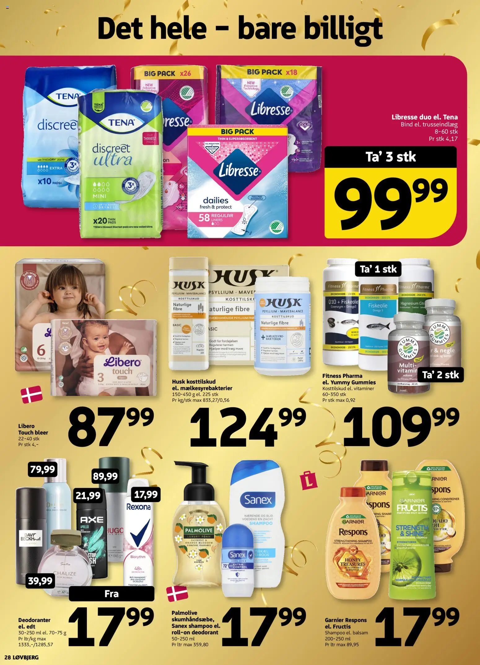 Løvbjerg tilbudsavis – gyldig fra 31/07/2026 | Side: 28 | Produkter: Shampoo, Balsam, Deodorant, Fiskeolie