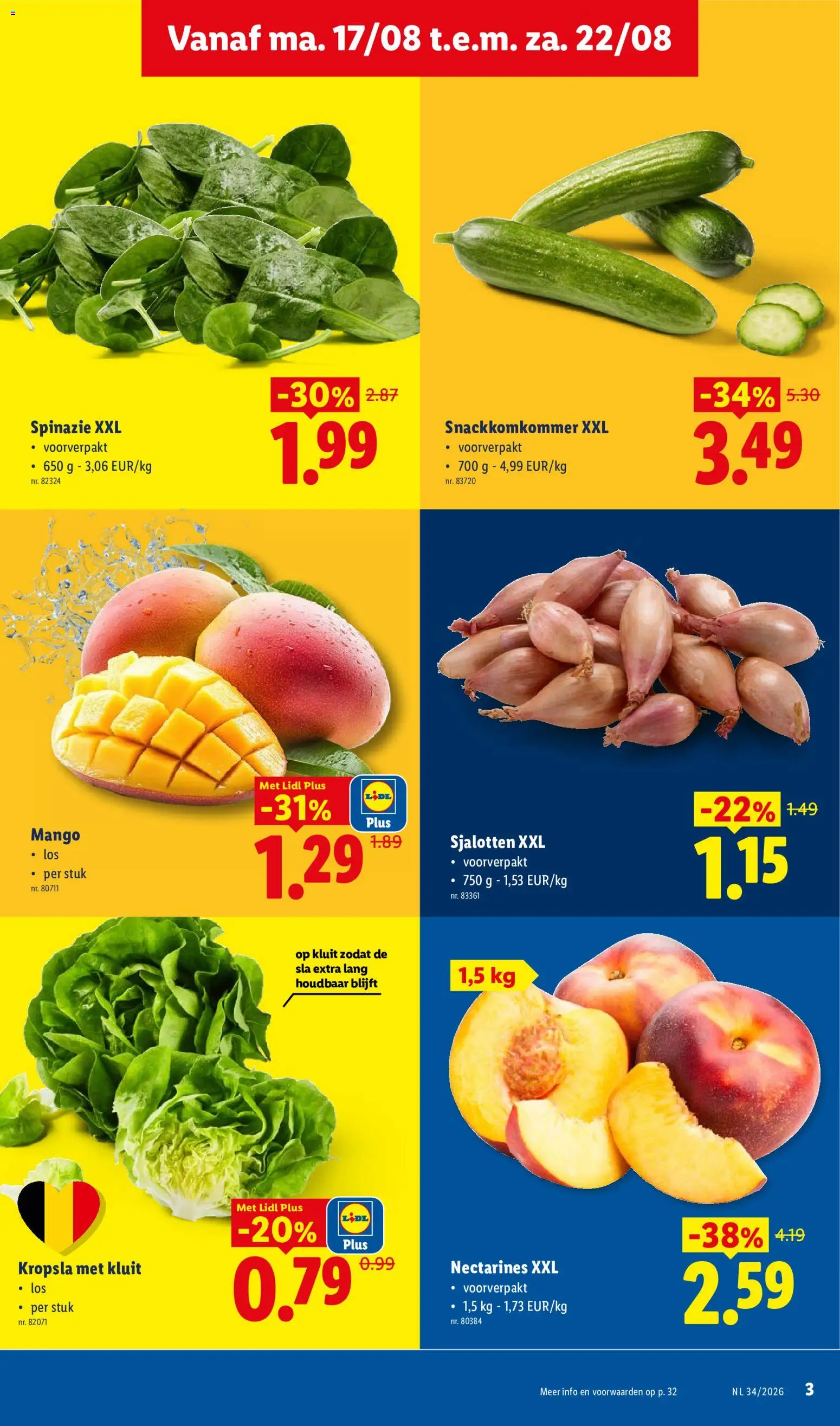 {H1} | Pagina: 3 | Producten: Mango, Nectarines, Spinazie, Sla