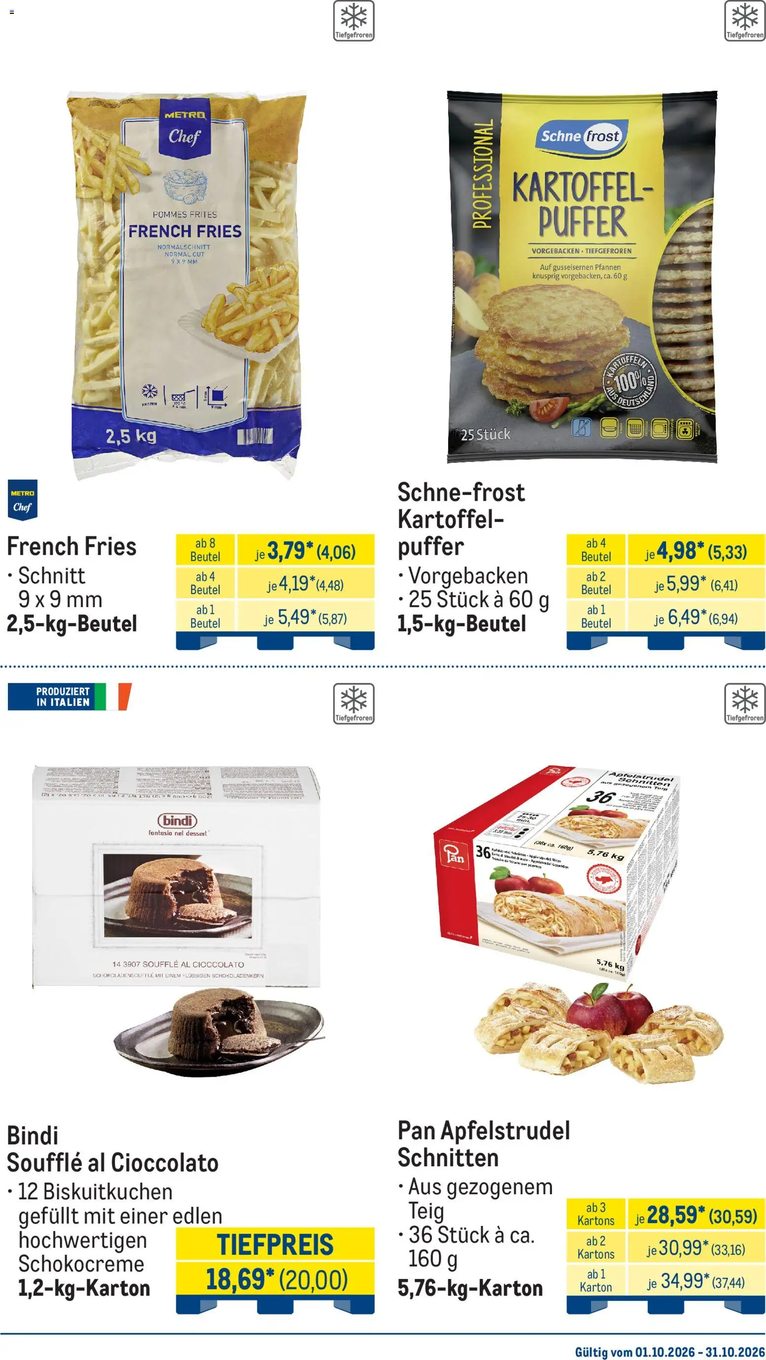 Metro Monats-Menü – gültig ab 01.10.2026 | Seite: 23 | Produkte: Pommes, Pommes frites