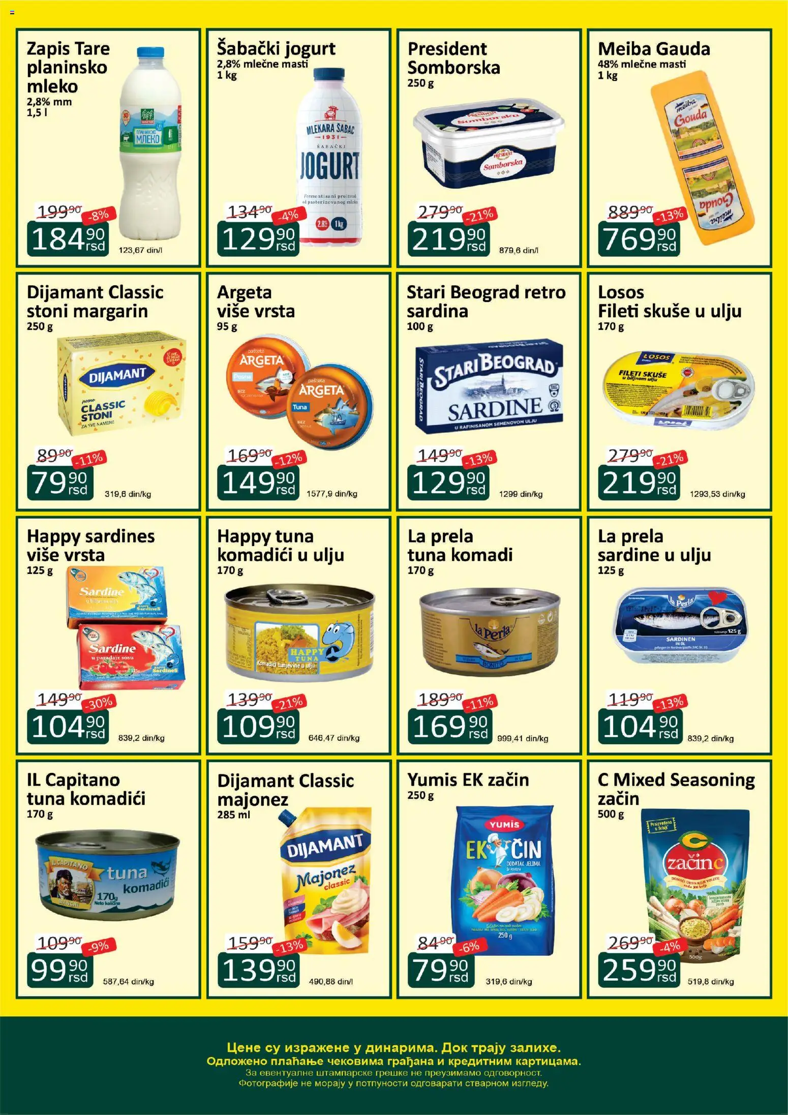 ŽINASA katalog - važi od 01.06.2026 | Strana: 3 | Proizvode: Mleko, Paradajz, Pašteta, Sardina