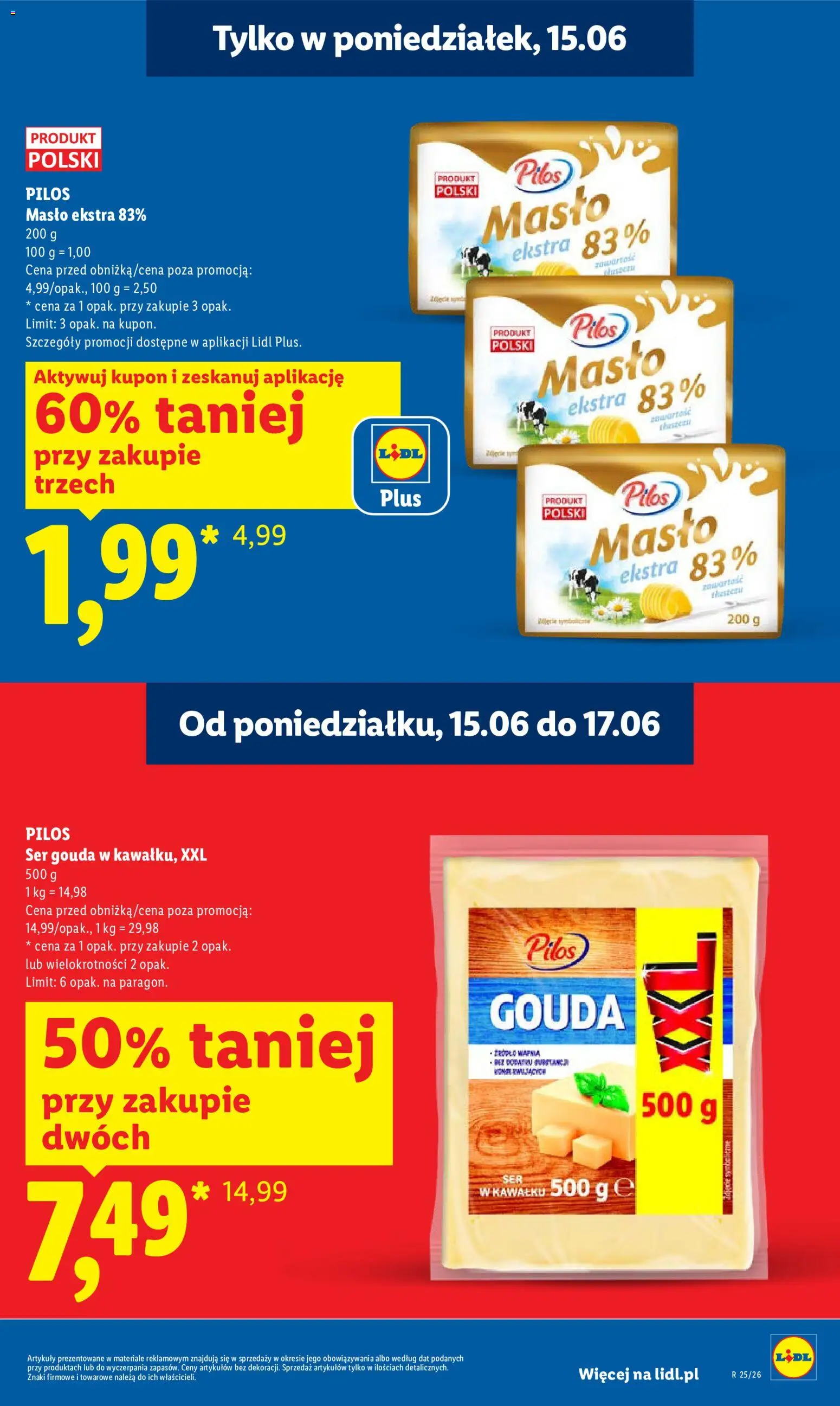 Lidl gazetka od 15.06.2026 | Strona: 9 | Produkty: Masło, Ser, Ser gouda