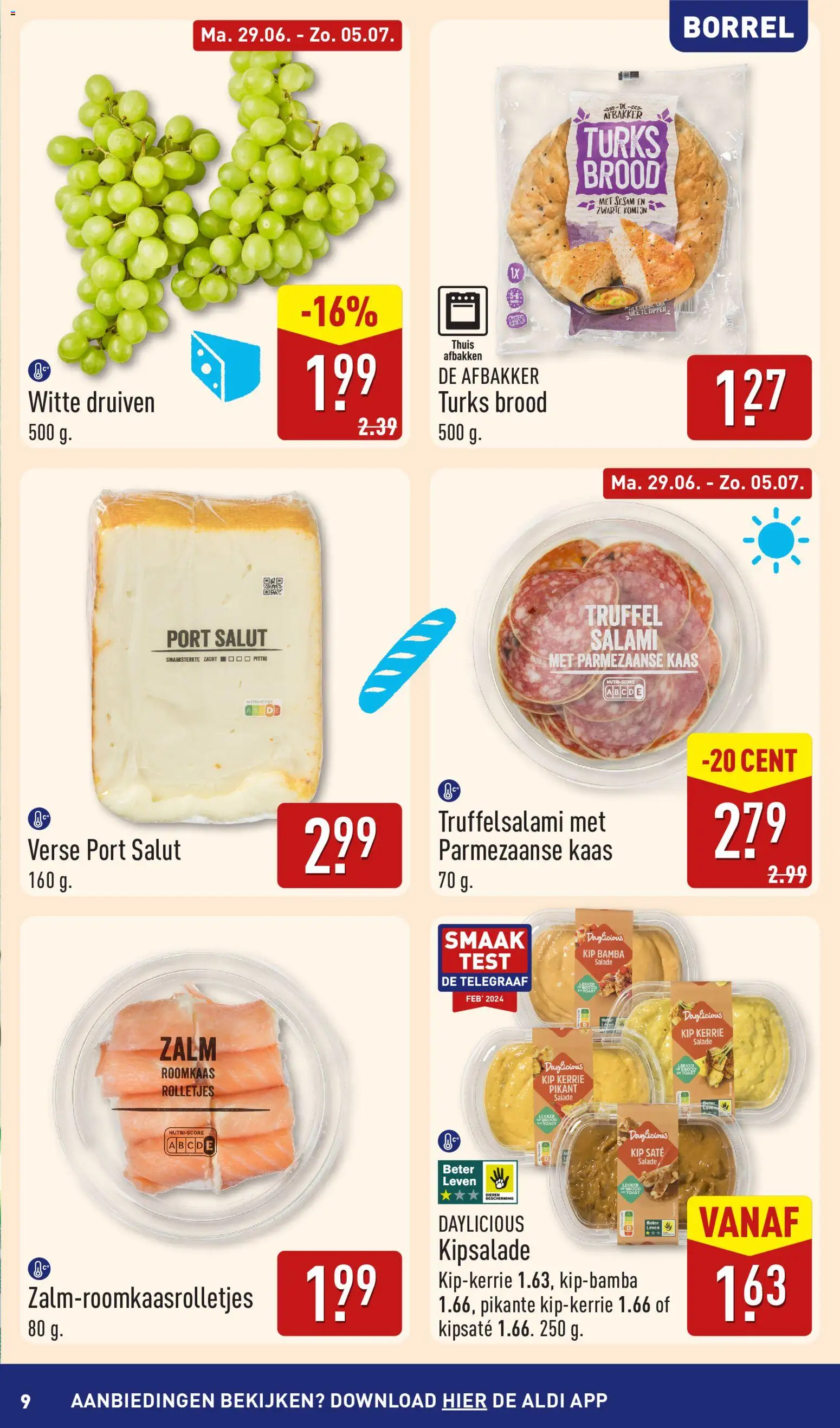 {H1} | Pagina: 9 | Producten: Brood, Salami, Zalm, Kip