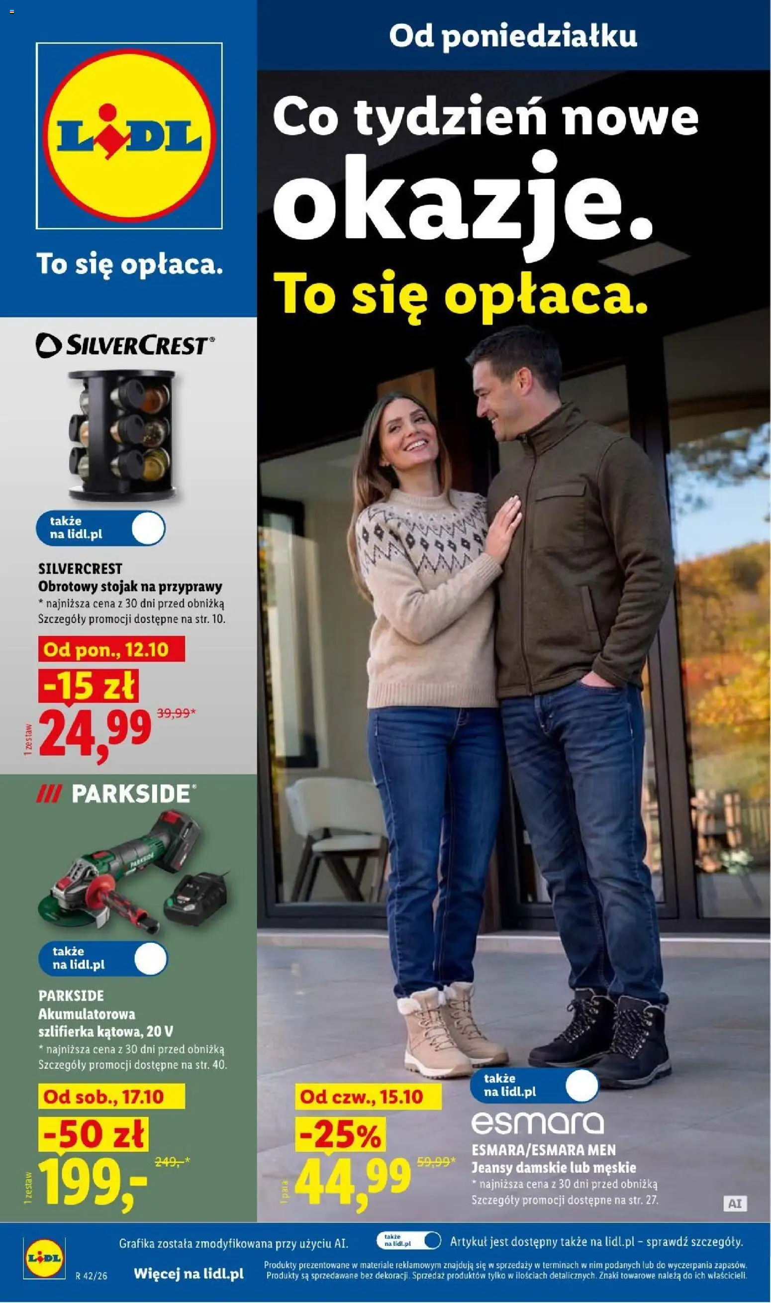 Lidl Katalog od 12.10.2026 | Strona: 1 | Produkty: Obrotowy stojak na przyprawy, Przyprawy, Szlifierka