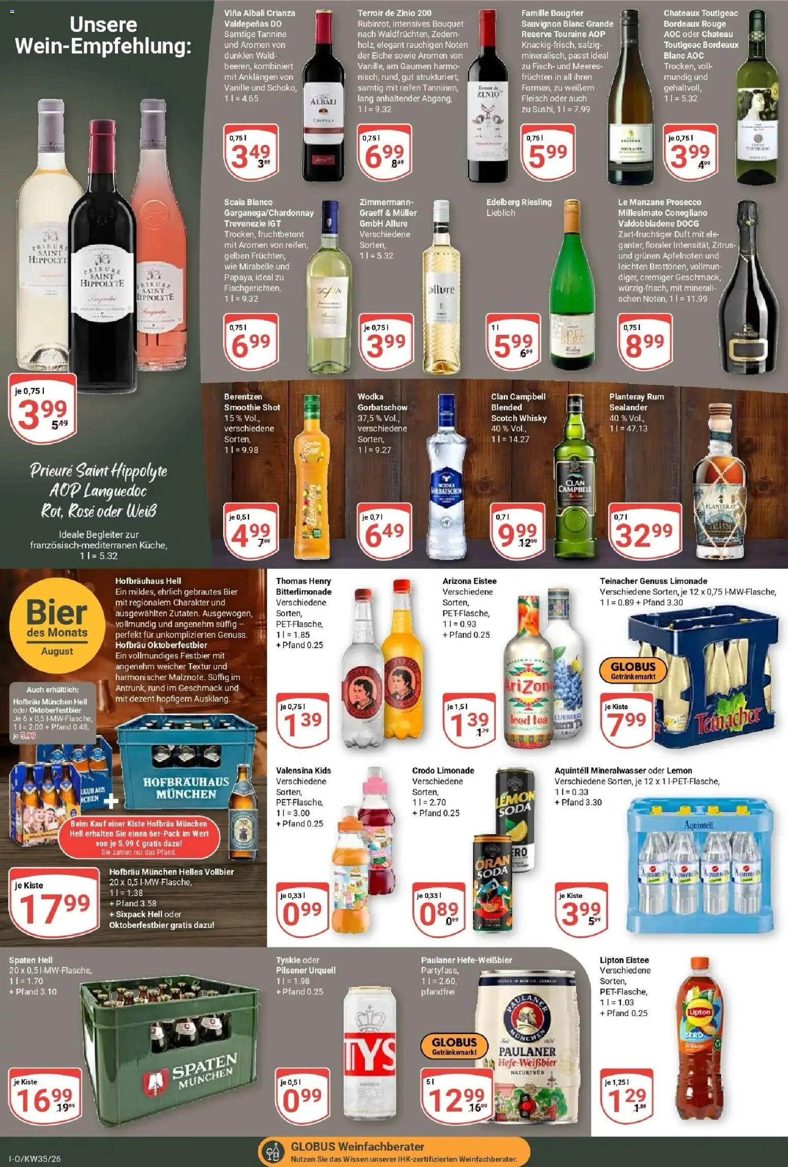 Globus Prospekt Idar-Oberstein (ab 24.08.2026) » Angebote online | Seite: 18 | Produkte: Whisky, Duft, Limonade, Valensina